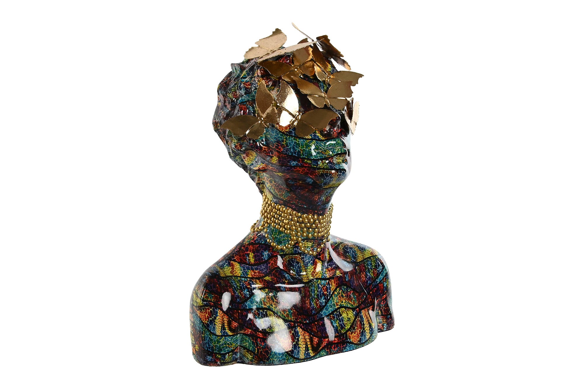 Figura Resina 26X18,5X34 Busto Multicolor
