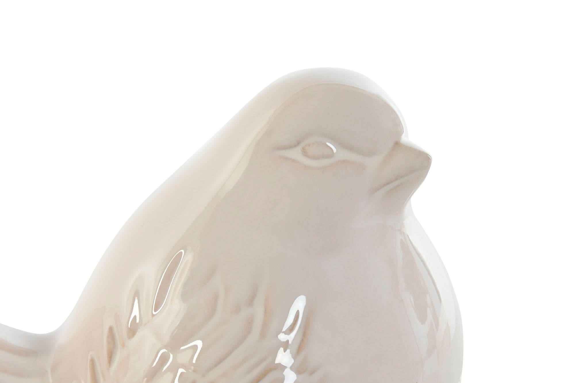 Figura Ceramica 17X12X14 Gorrion Blanco