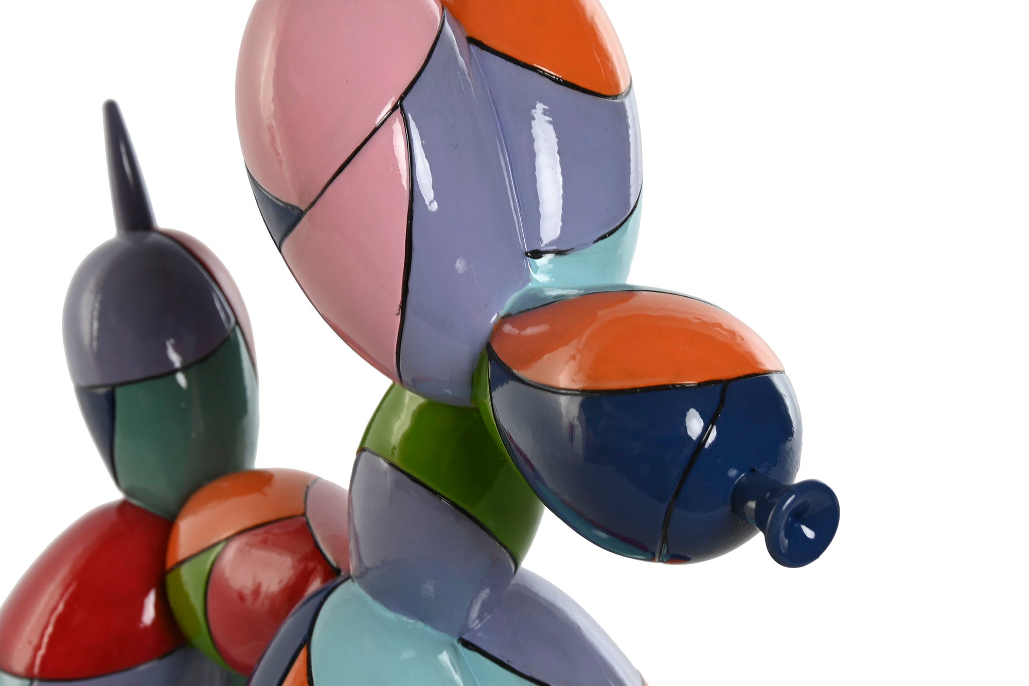 Figura de resina 31X12X27 Cachorro Balão Multicolorido