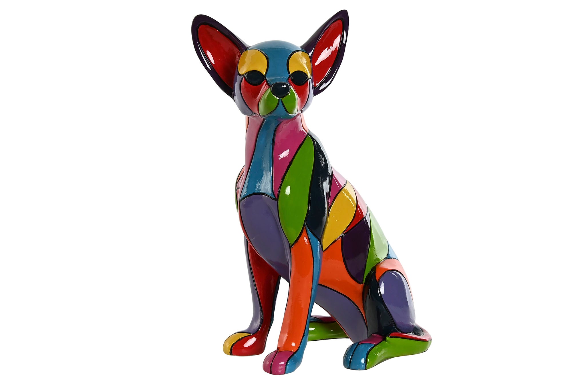 Figura Resina 17X11X25 Chihuahua Multicolor