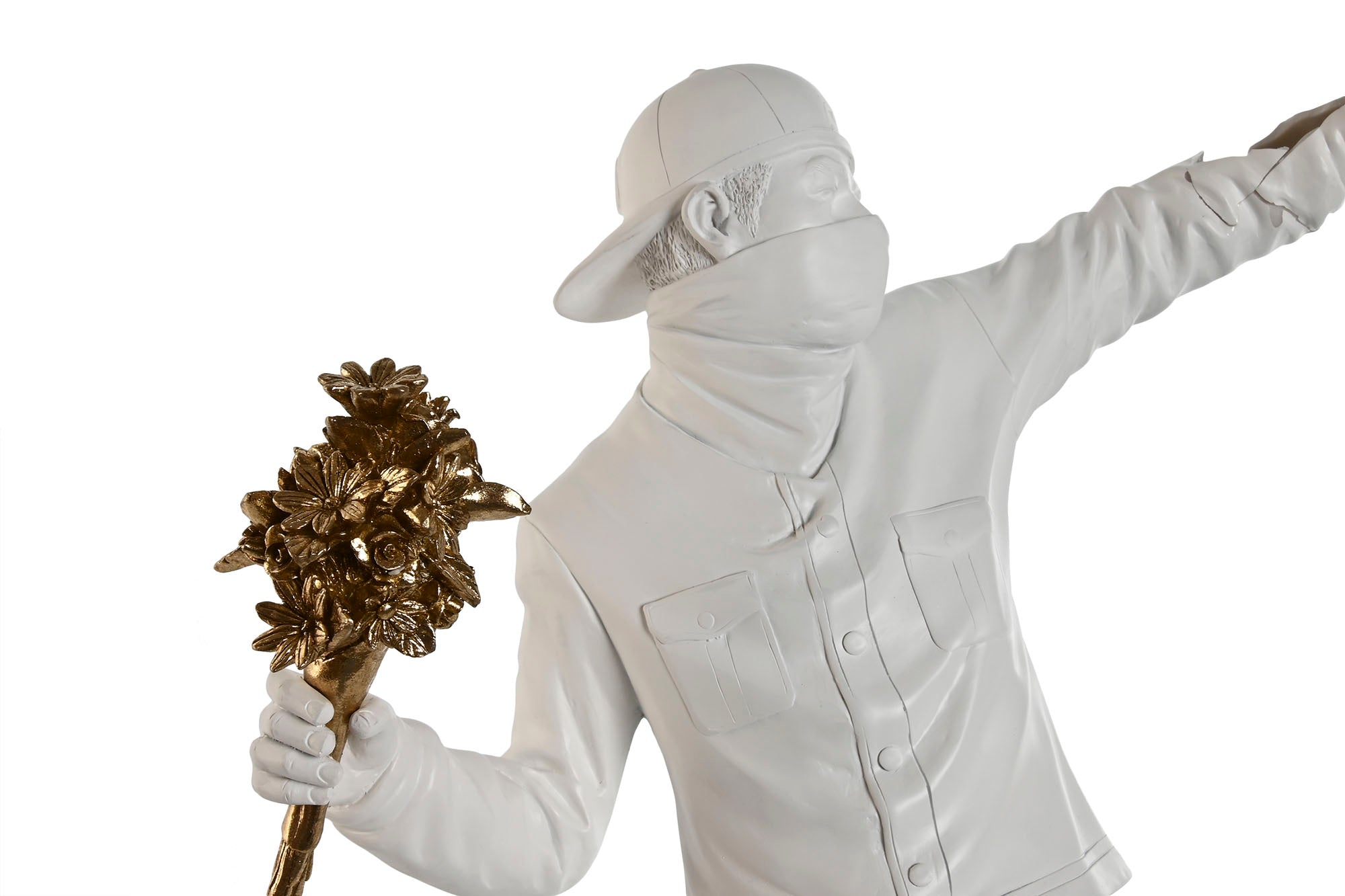 Figura de resina 41X24X66 Soldado branco