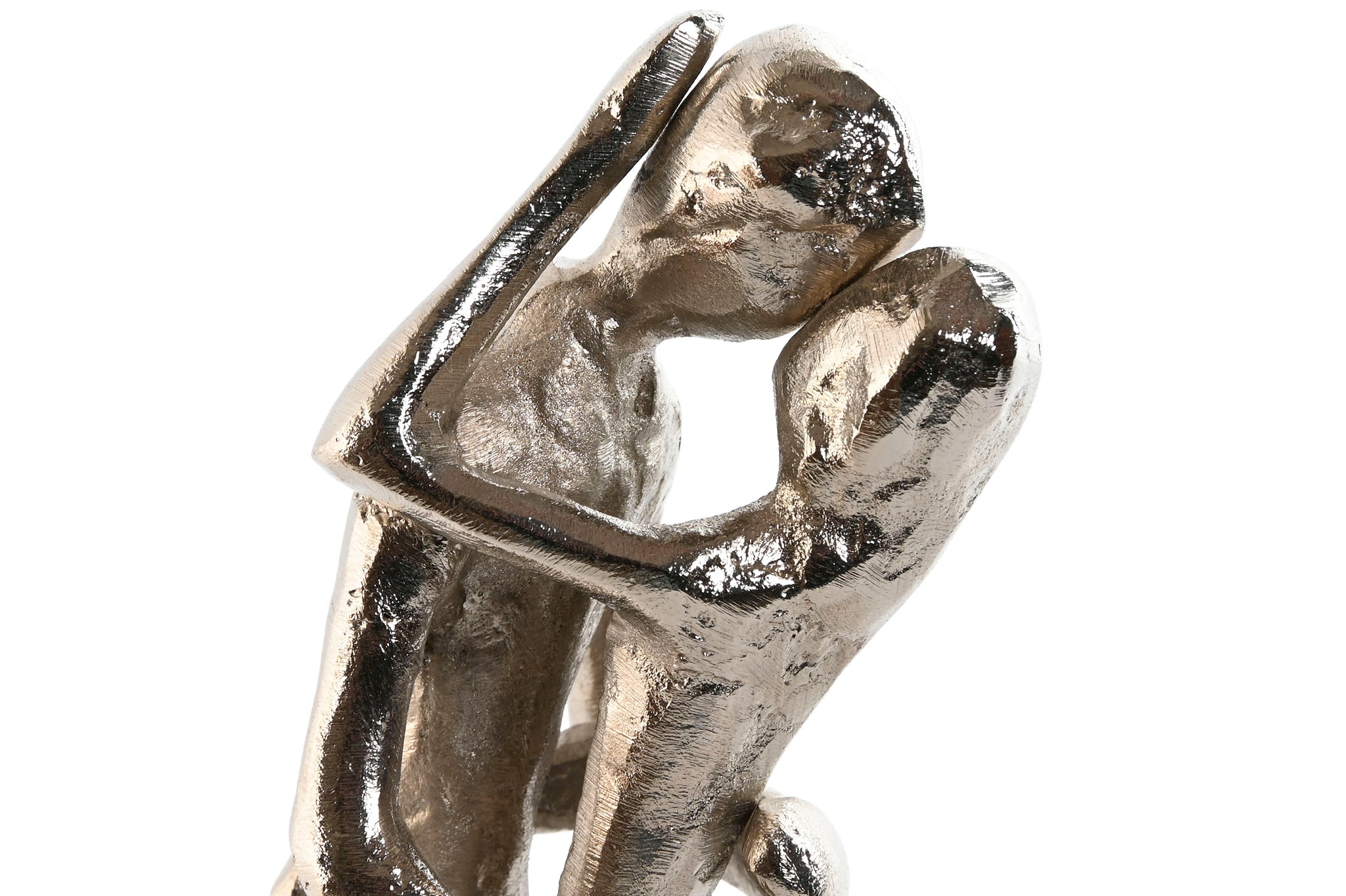 Figura Aluminio Mango 14X10X29 Pareja Plateado