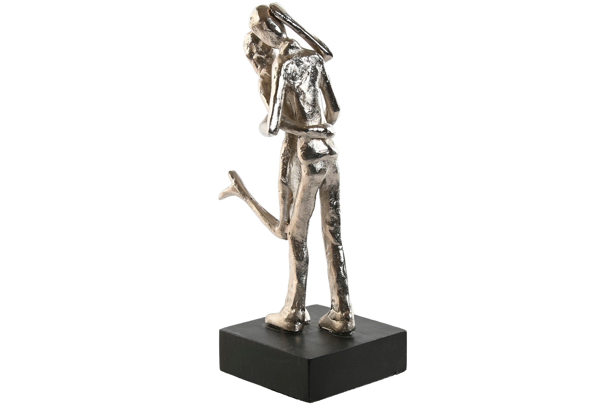 Figura Aluminio Mango 14X10X29 Pareja Plateado