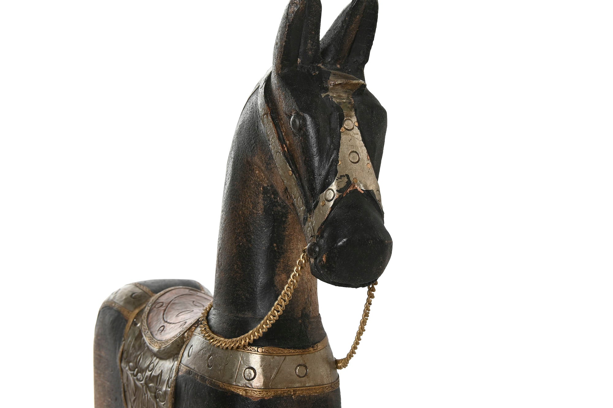 Wood Metal Figure 41X12X49 Aged Horse
