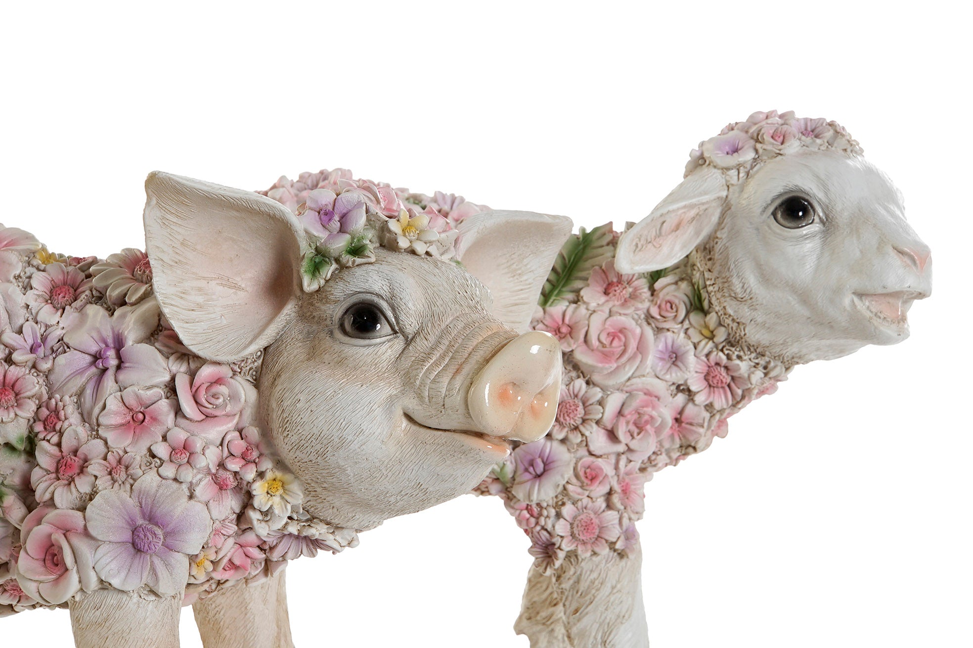 Figura Resina 34X13,5X18,5 Flores Relieve 2 Surt.