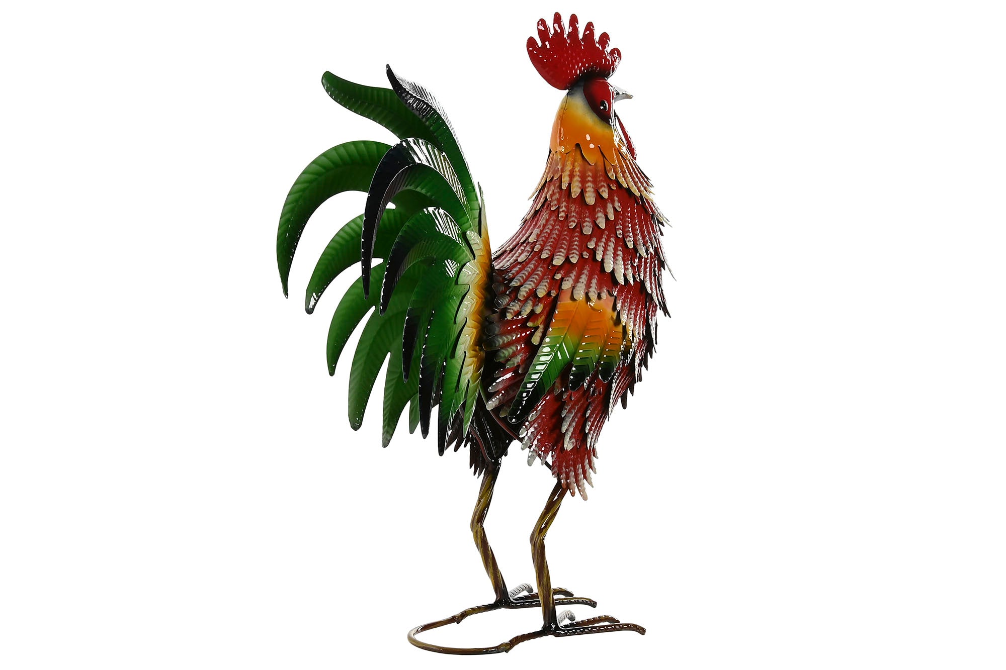 Figura Metal 36X14,5X44,5 Gallo Gallina 2 Surt.