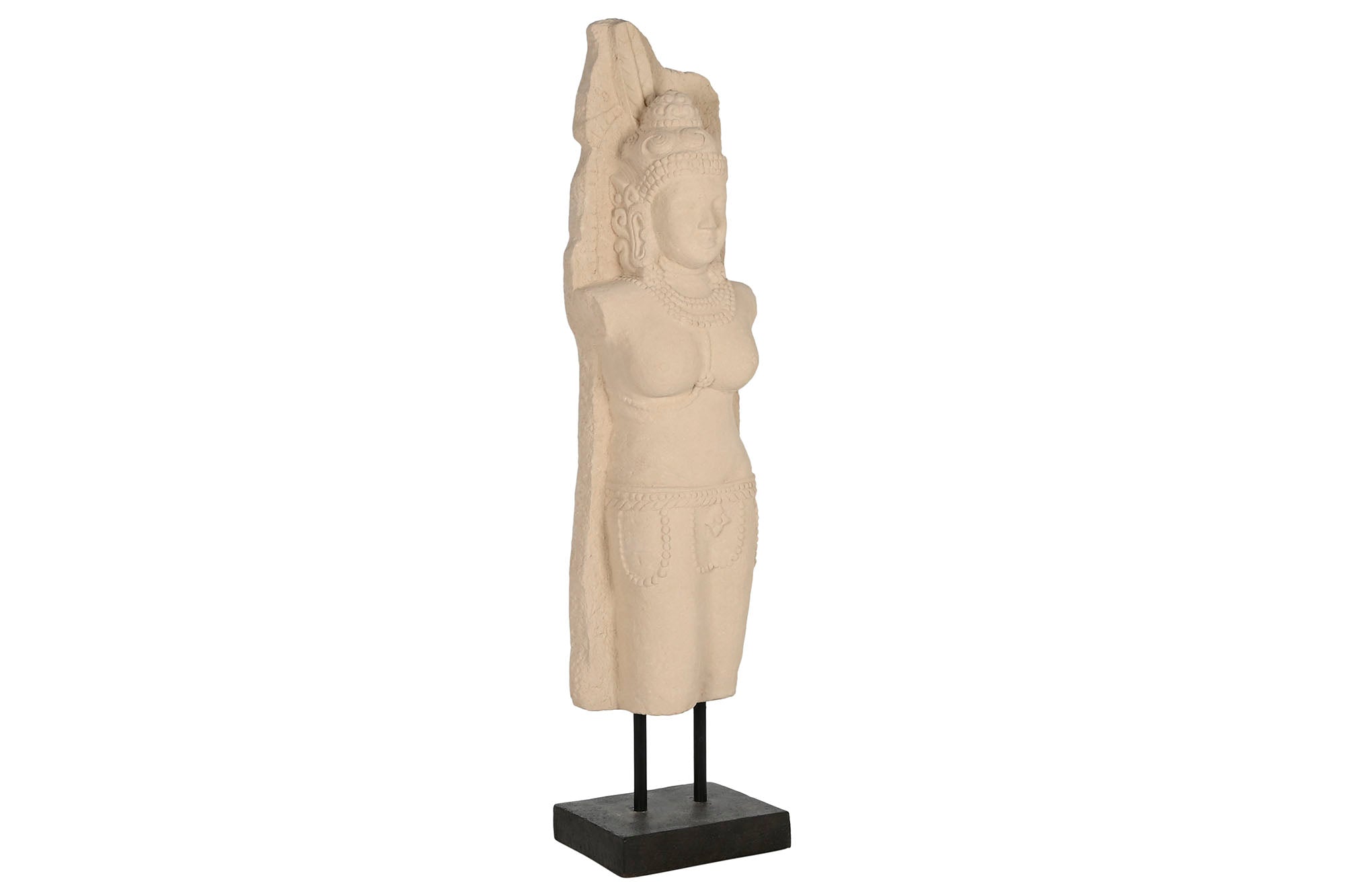 Figura Fibra Cemento 40X27X148 Buda Con Soporte