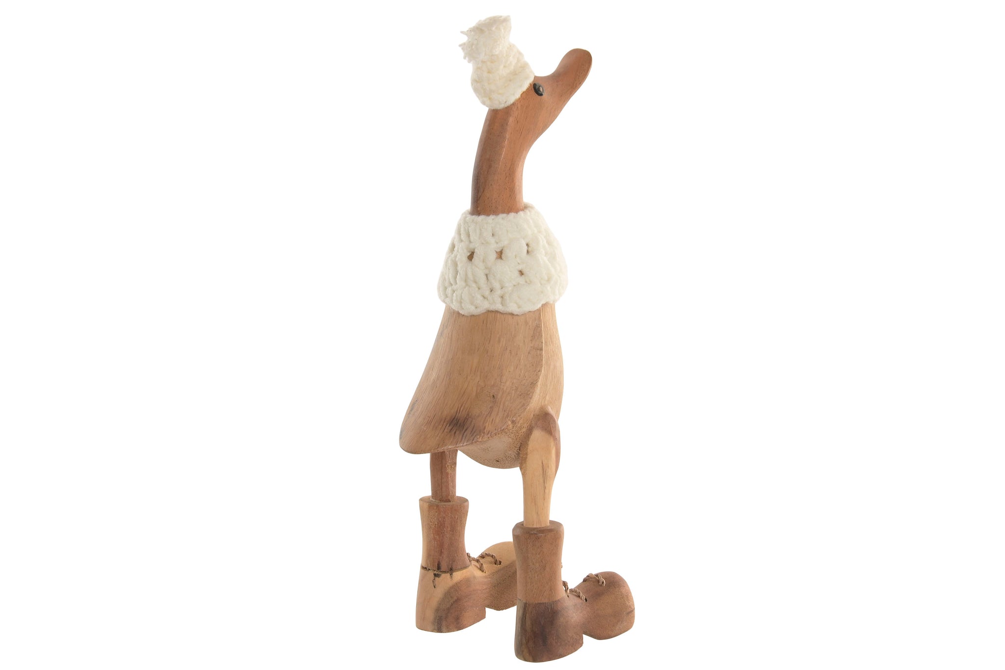 Figura Set 3 Teca Algodon 15X26X50 Pato Vestido