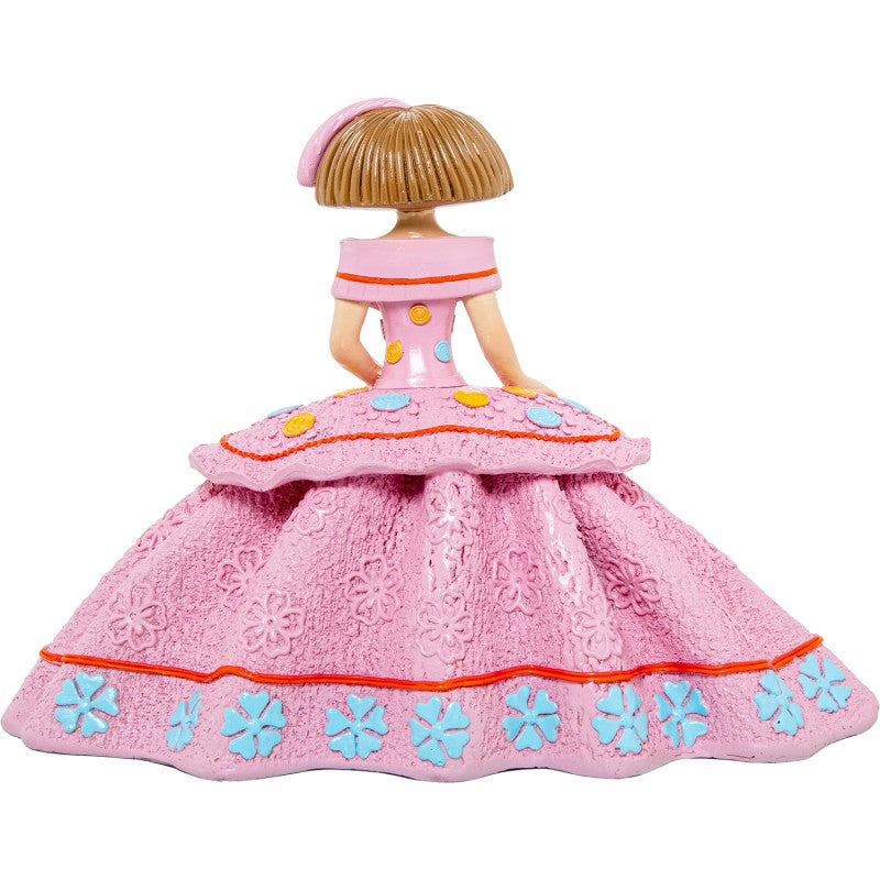 Figura Resina Menina Rosa