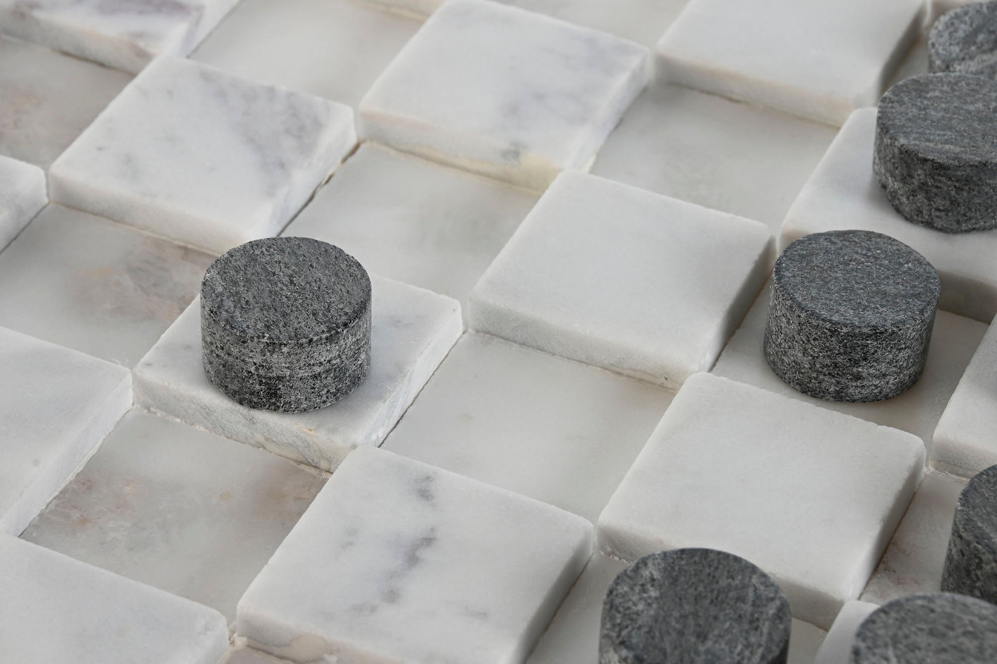 Stone Game 30X30X3 White Checkers