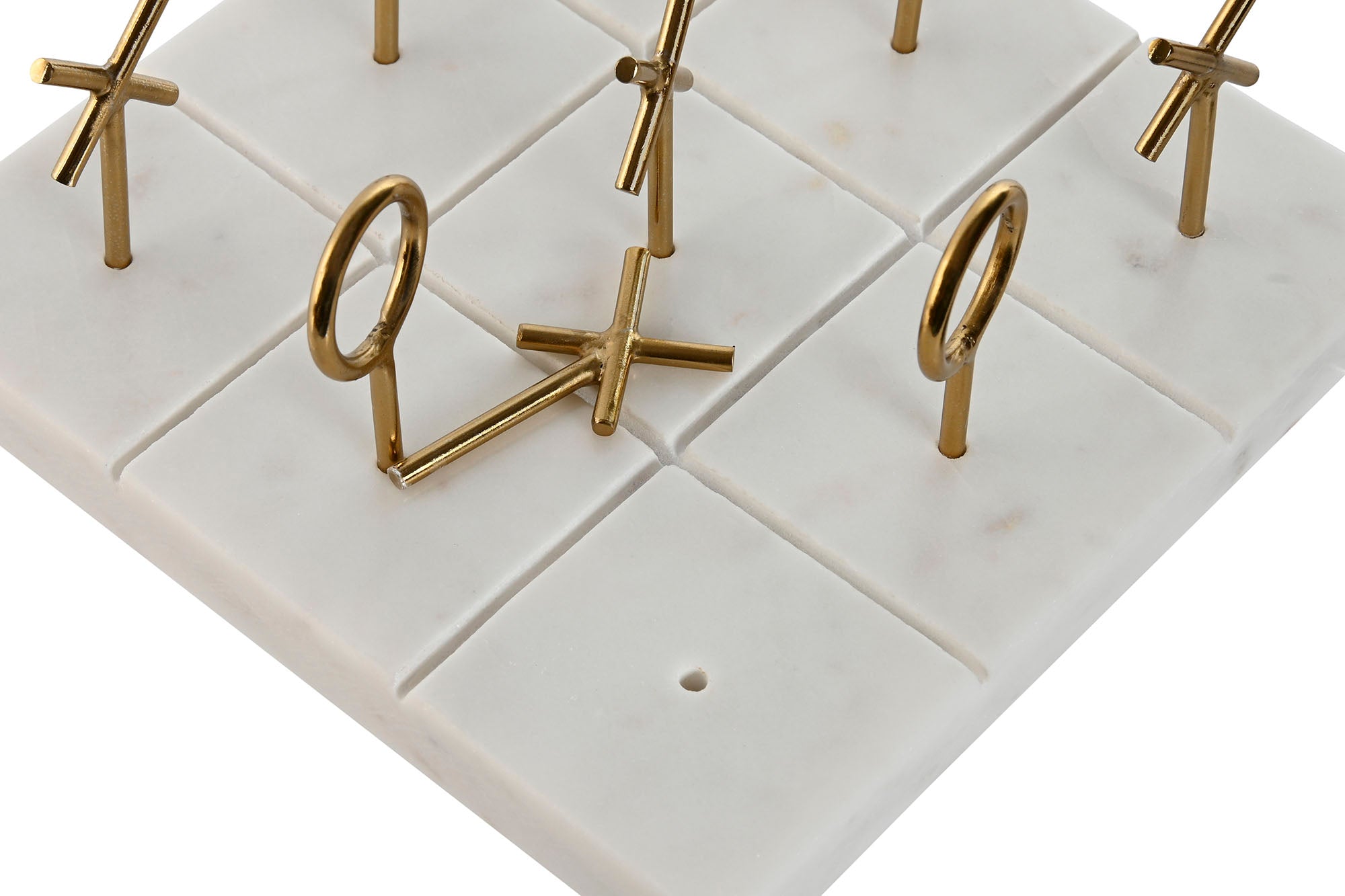 Juego Marmol Inox 18X18X2 Tic Tac Toe Blanco