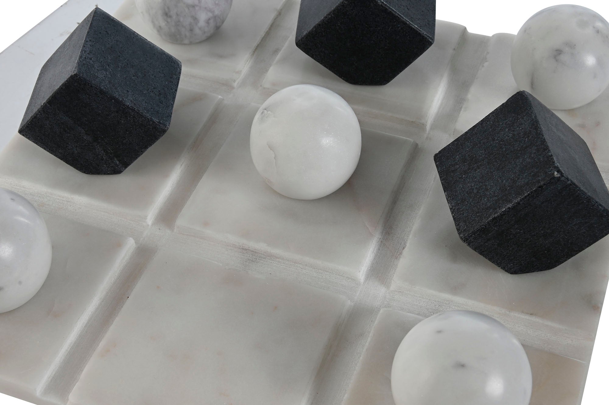 Juego Piedra 30X30X1,5 Tic Tac Toe Blanco