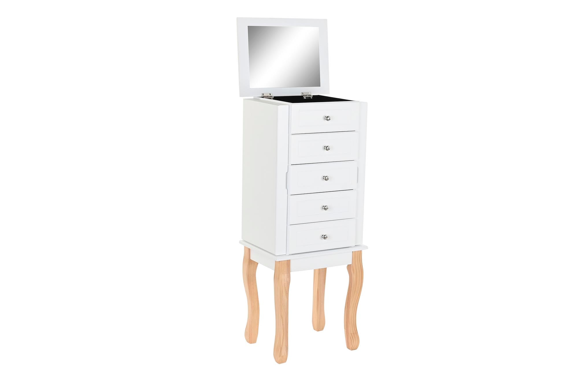 Joyero Mdf Espejo 37X27X90 2 Puertas Blanco