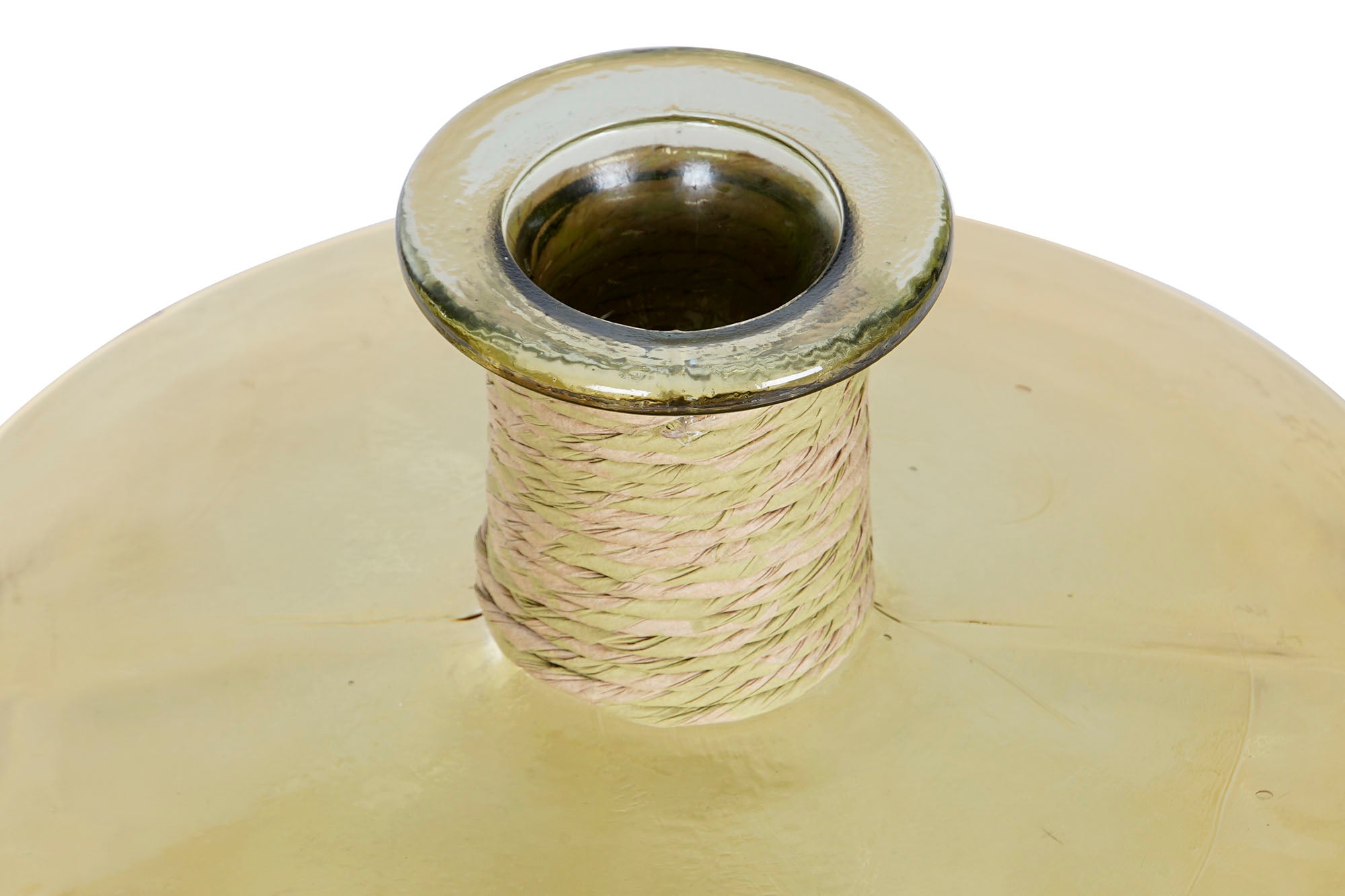 Jarron Cristal Reciclado Enea 35X35X45 30 L. Ambar