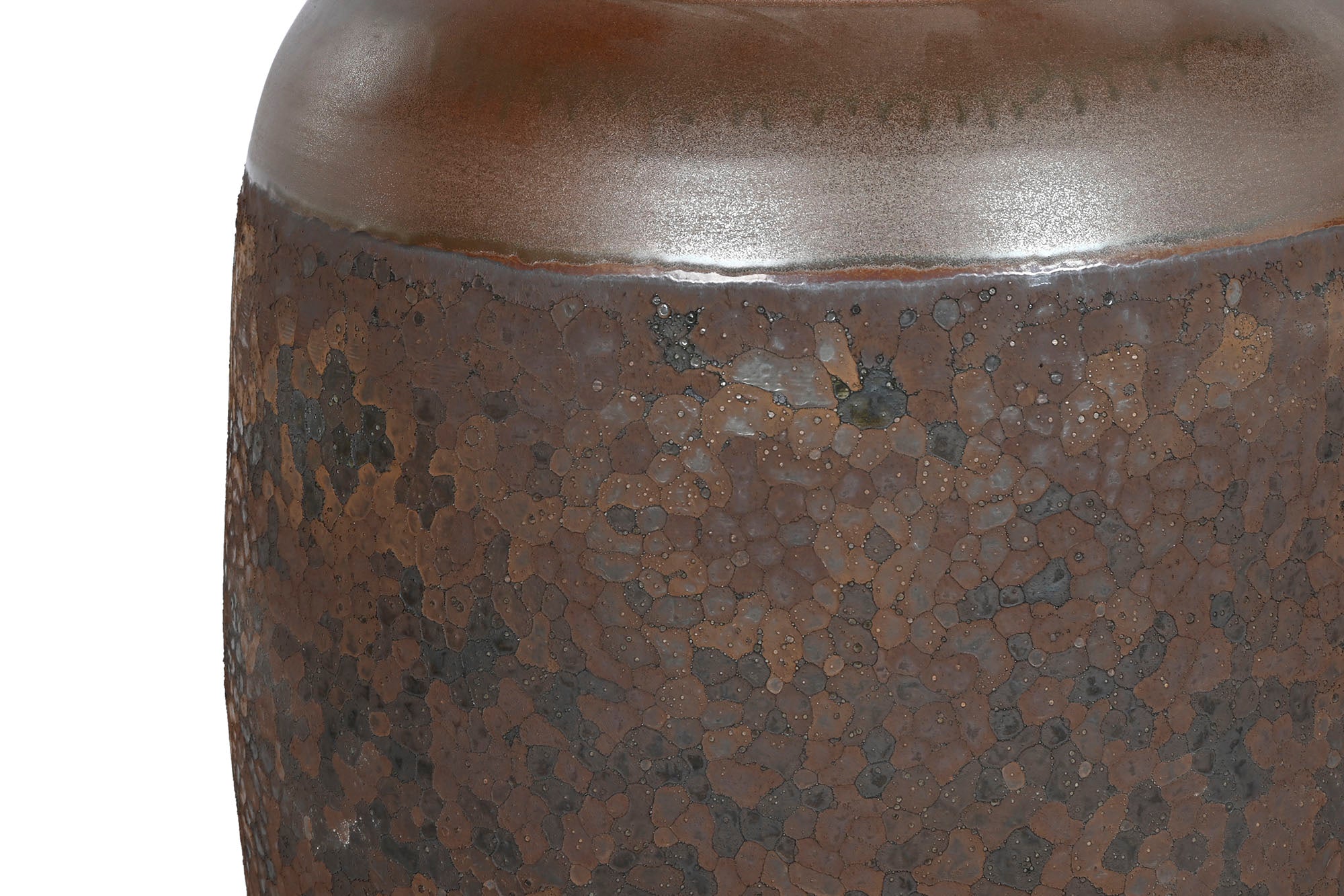 Anfora Ceramica 38X38X60 Simil Oxido Marron
