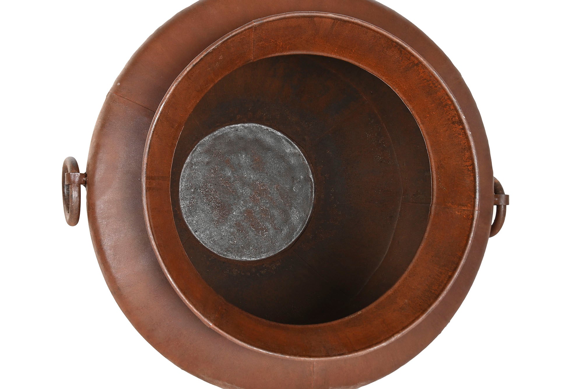 Iron Amphora 80X80X67 Patinated Oxide Finish