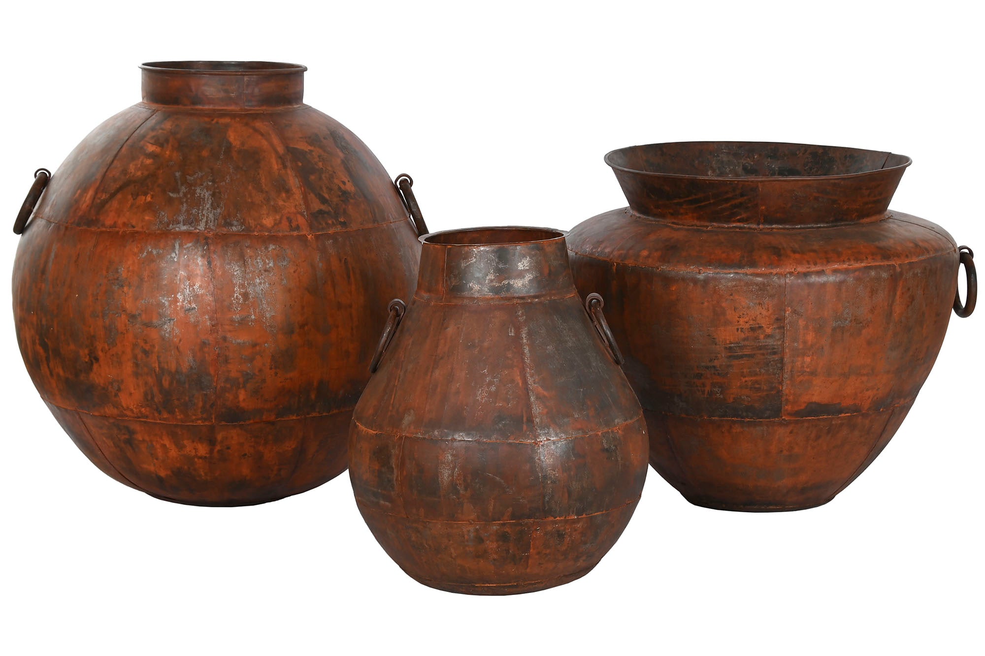 Iron Amphora 80X80X67 Patinated Oxide Finish