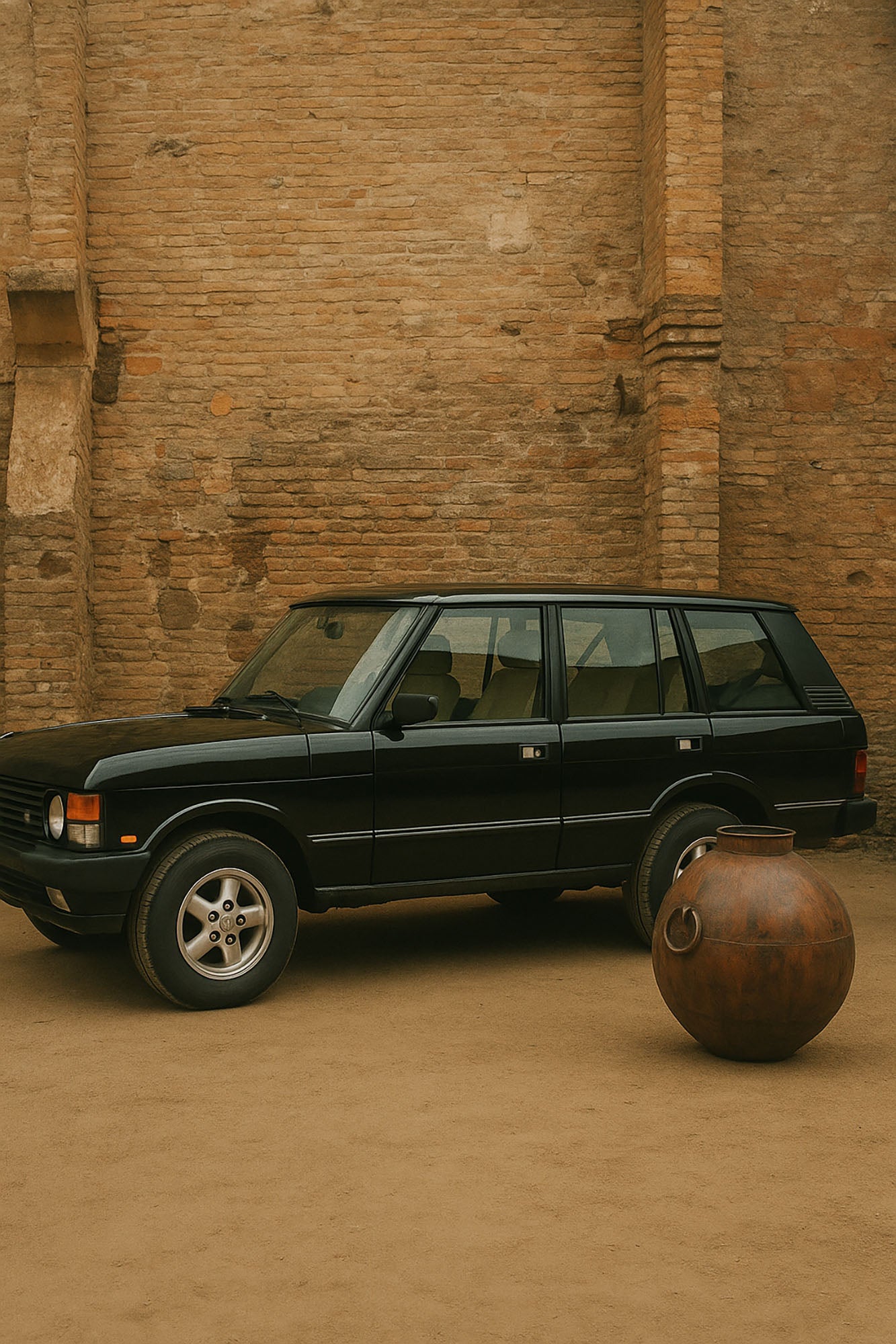 Anfora Hierro 80X80X86 Patinado Acabado Oxido