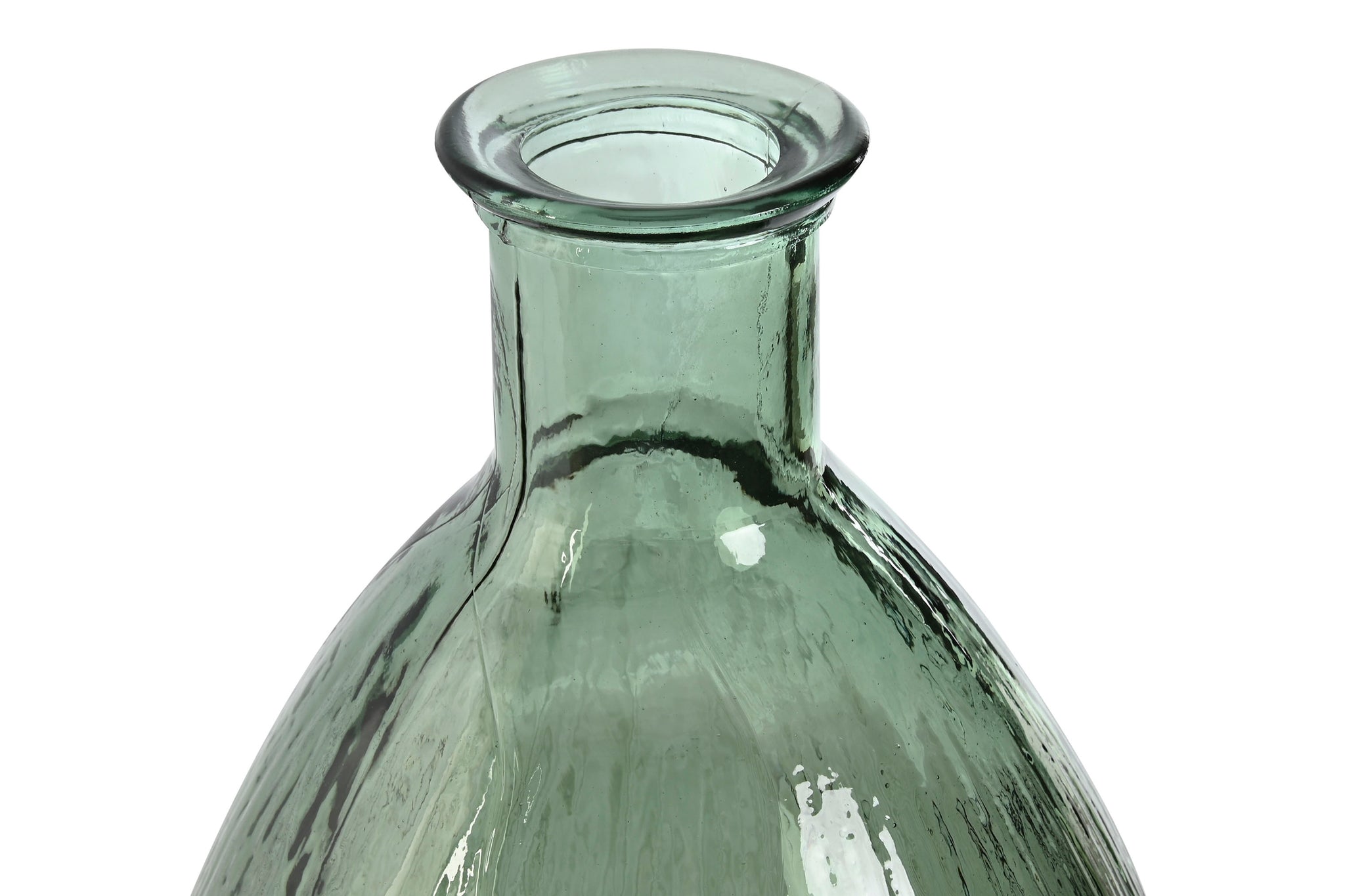Recycled Glass Vase 30x30x59 Green Striped