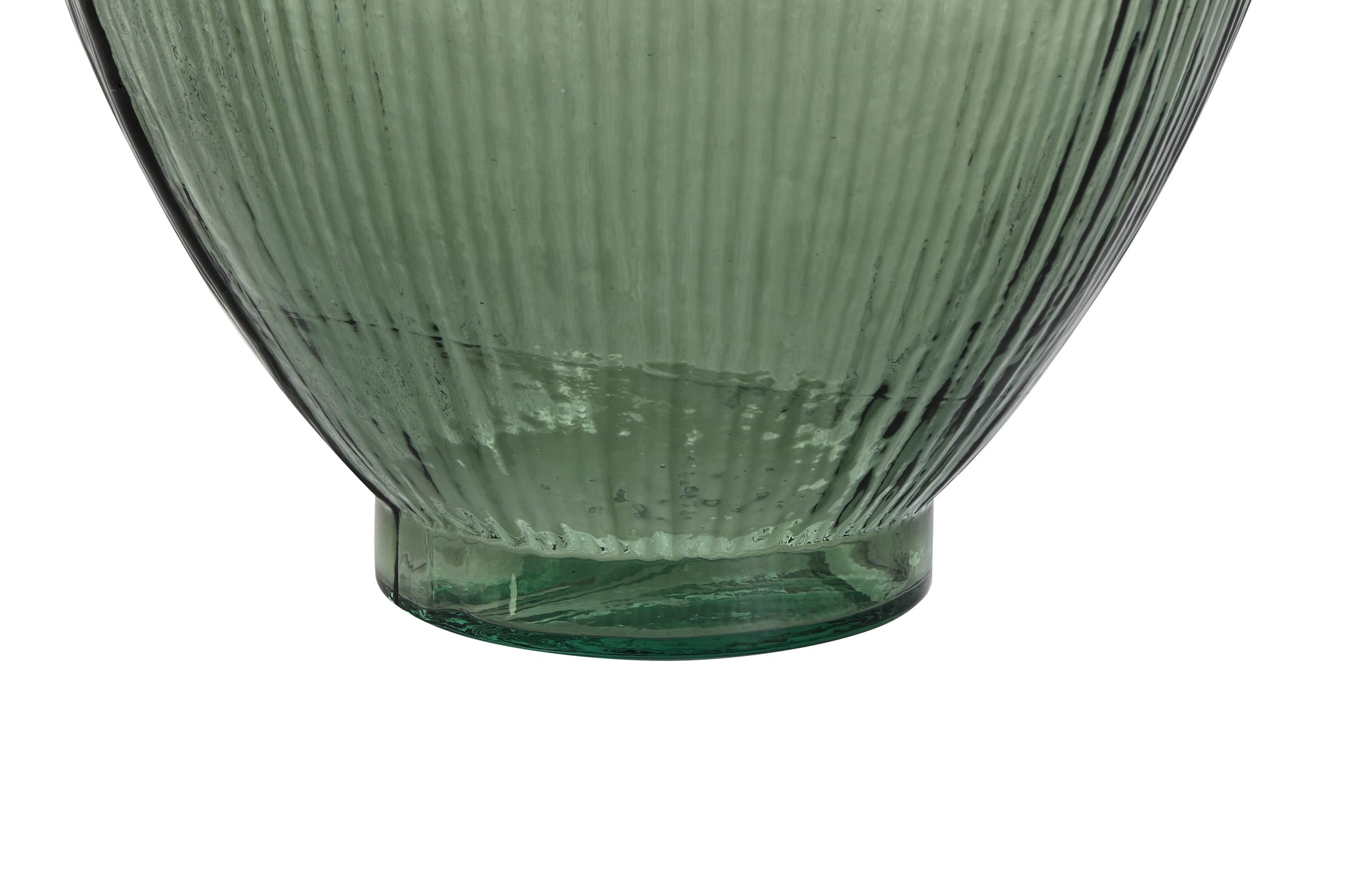 Recycled Glass Vase 30x30x59 Green Striped