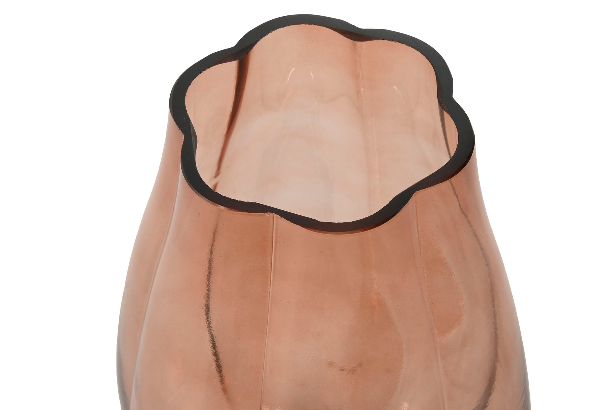 Jarron Cristal 16X16X26 Ambar