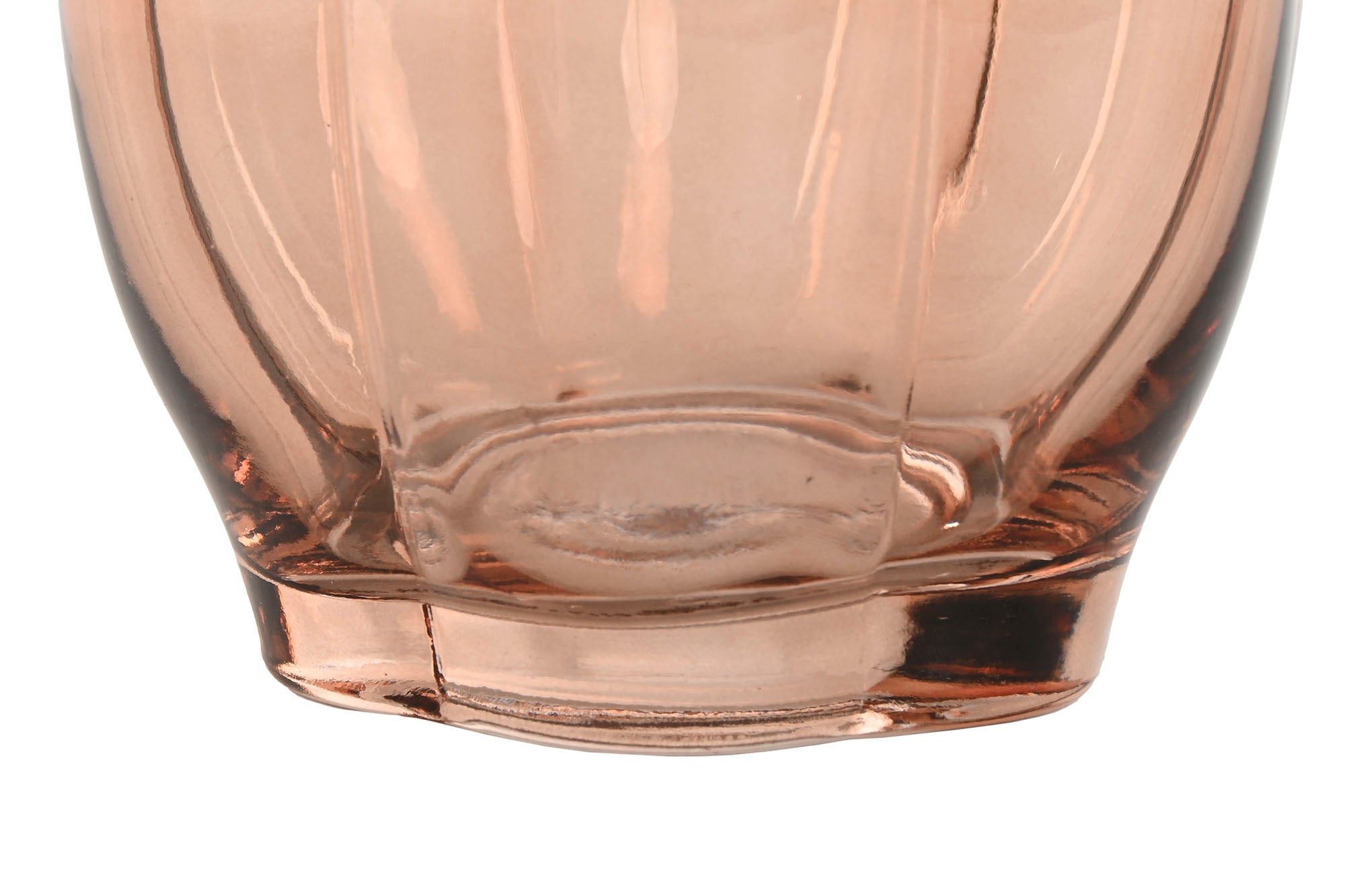 Jarron Cristal 16X16X26 Ambar