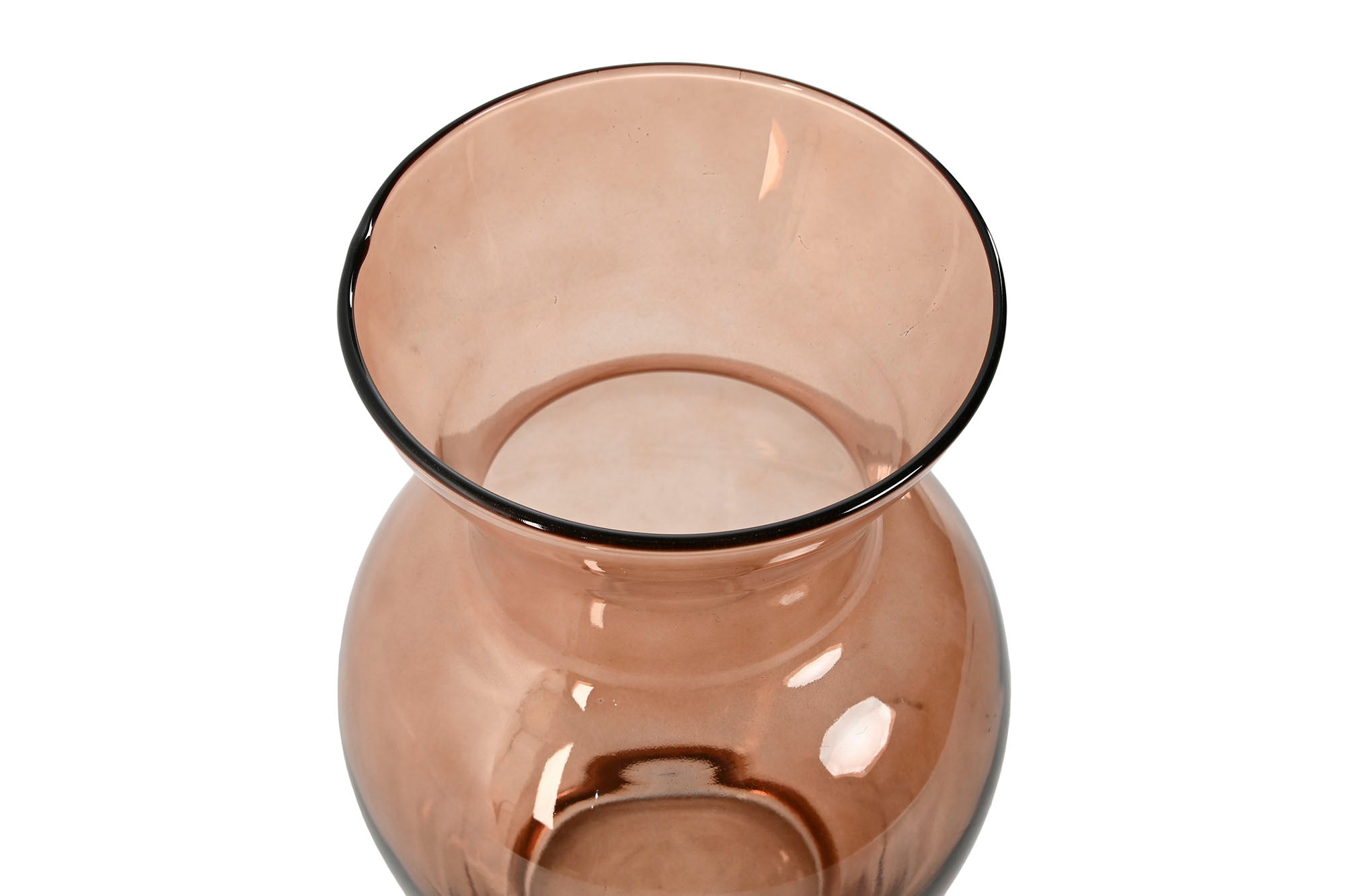 Jarron Cristal 16X16X27 Ambar
