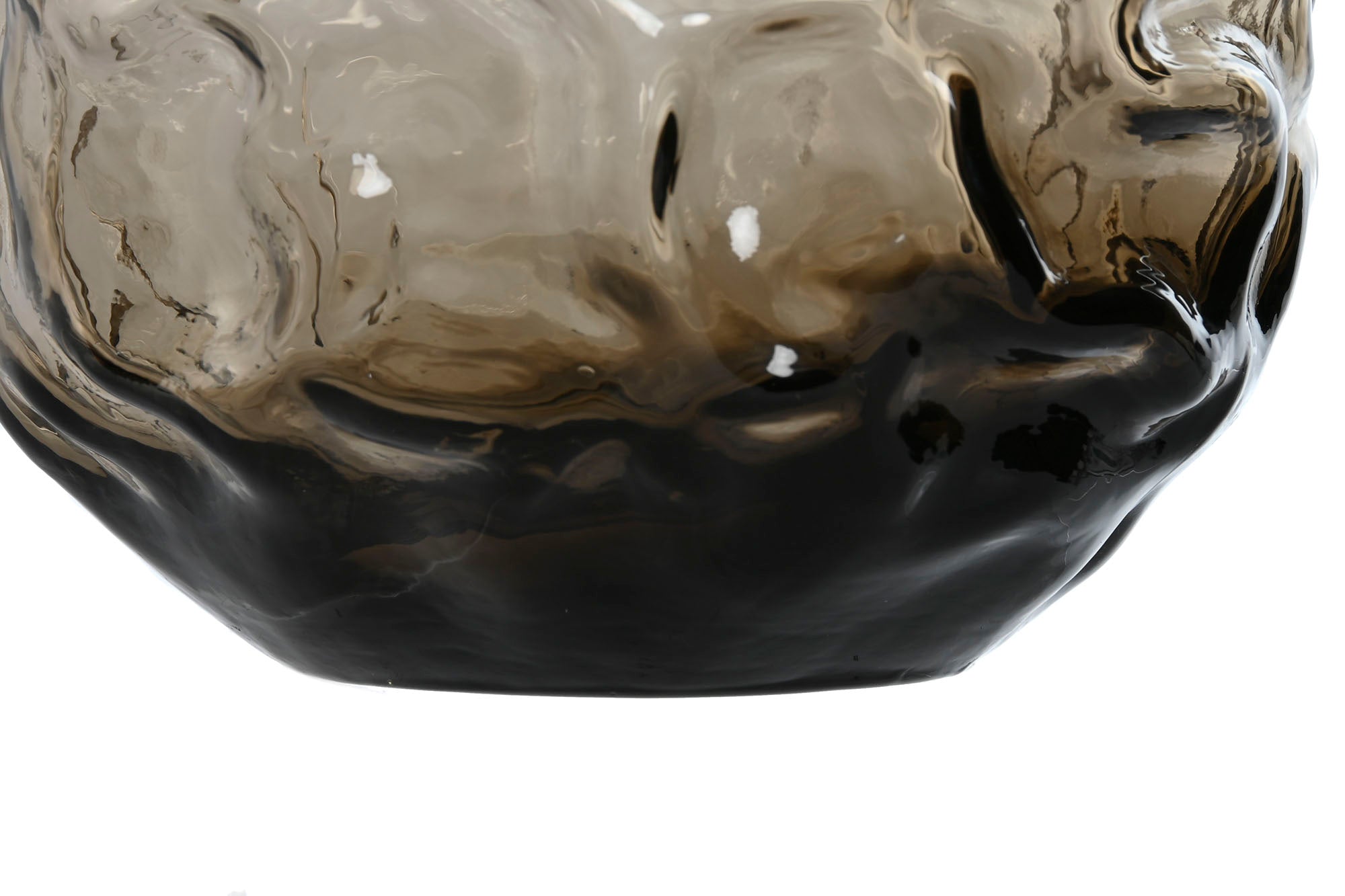 Jarron Cristal 21,5X21,5X19 Marron Oscuro