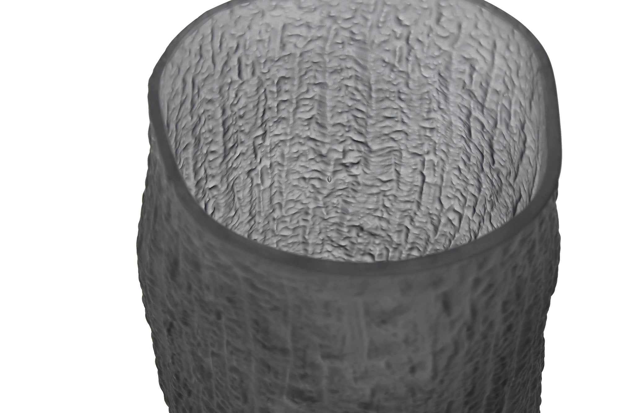 Jarron Cristal 13X13X21 Mate Gris