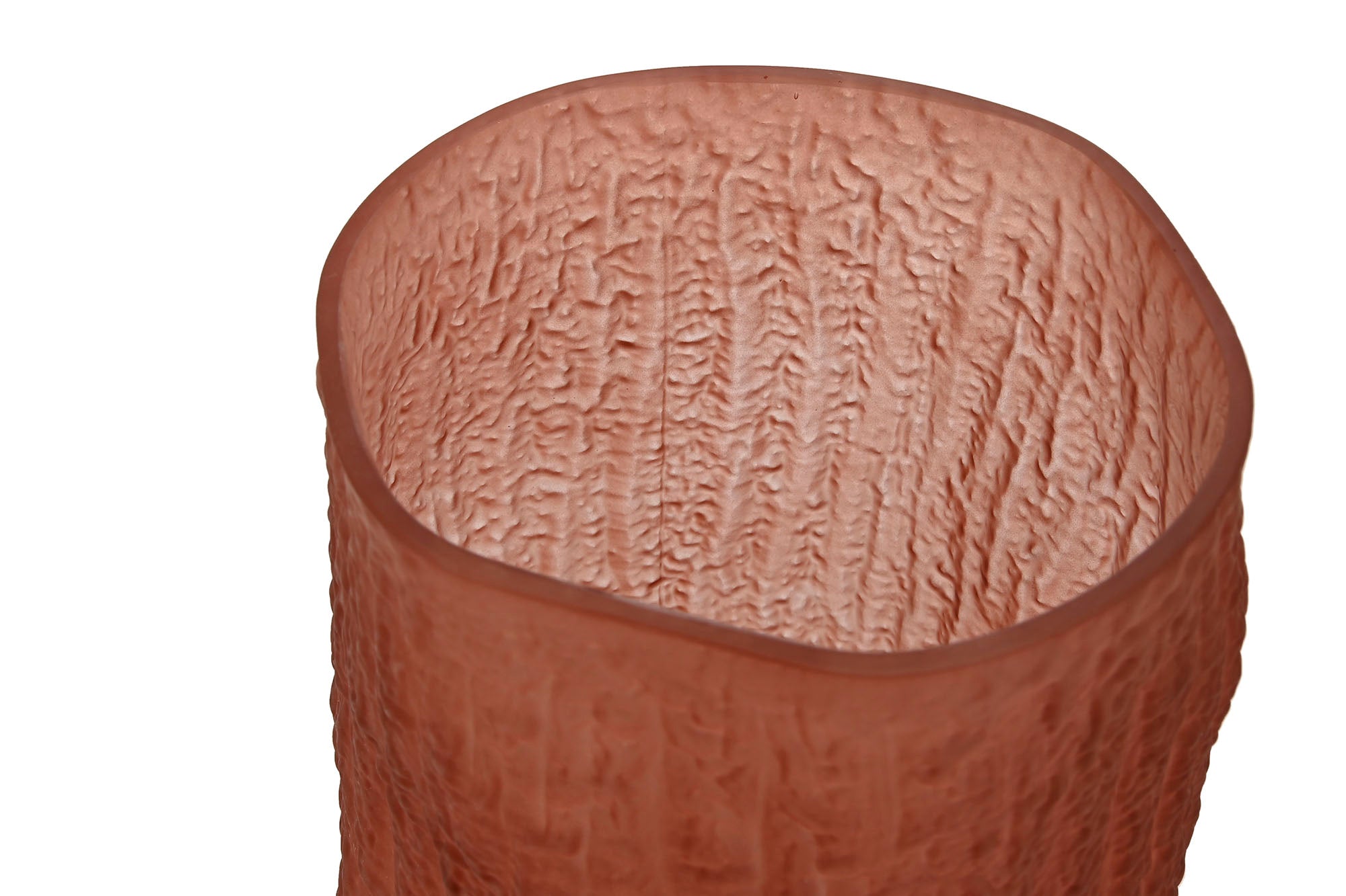 Jarron Cristal 14X14X31,5 Mate Terracota