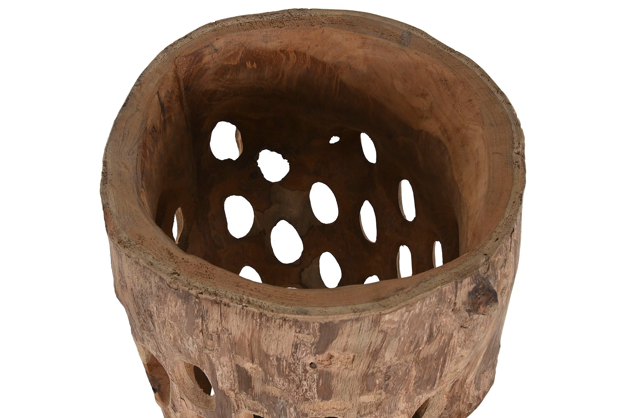 Teak Vase 30X30X75 Xl Natural