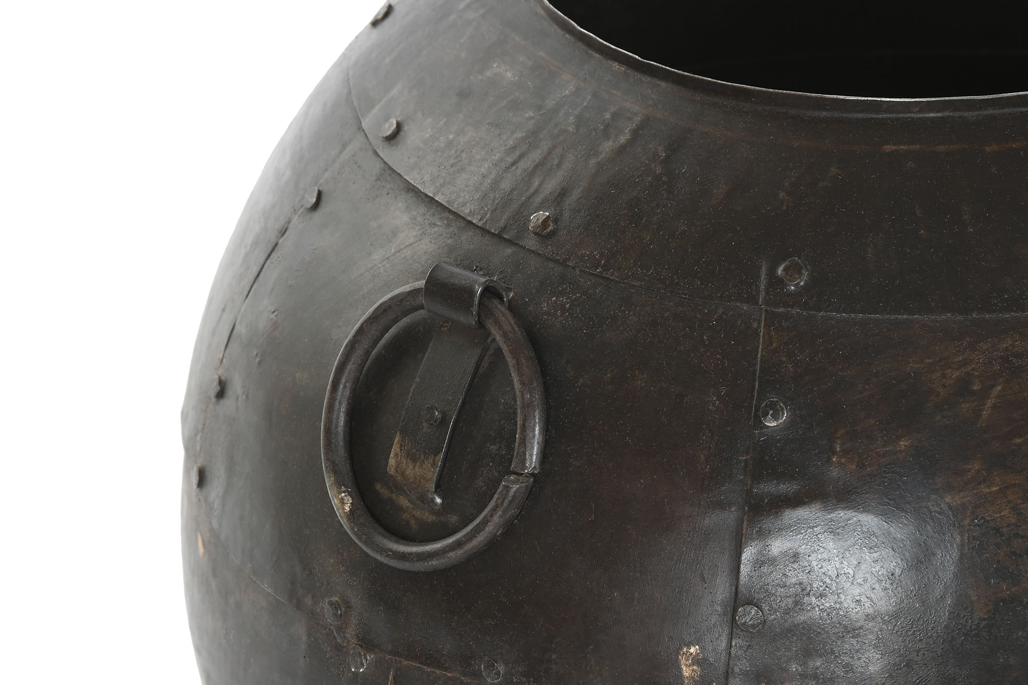 Anfora Hierro 40X40X40 Acabado Oxido Patinado