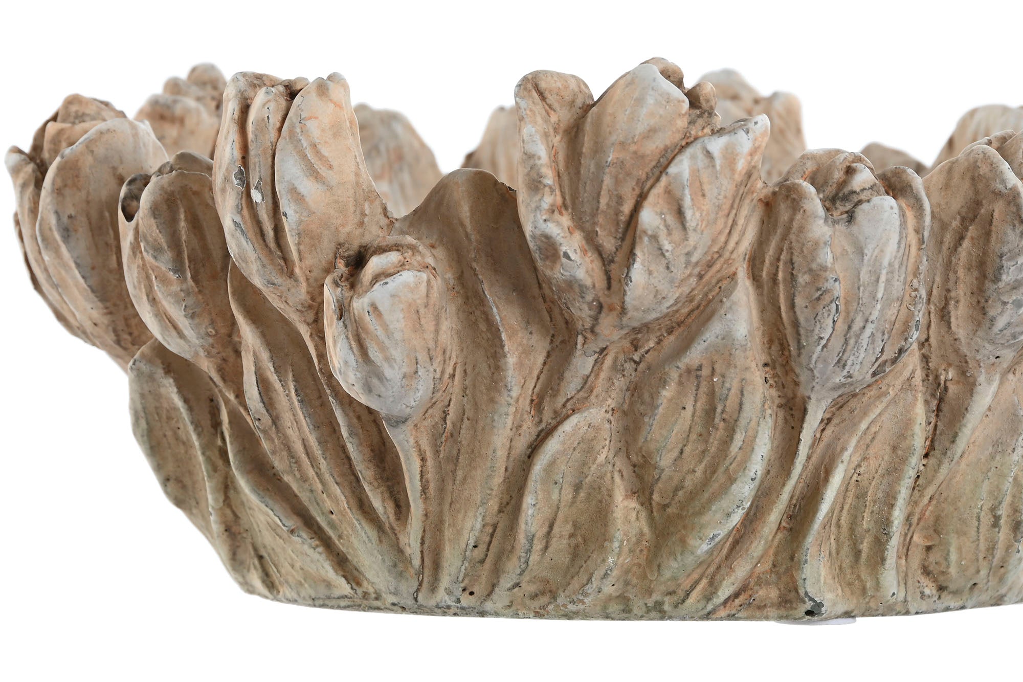 Mesa de Centro de Cimento 23X23X10 Tulipas Desgastadas