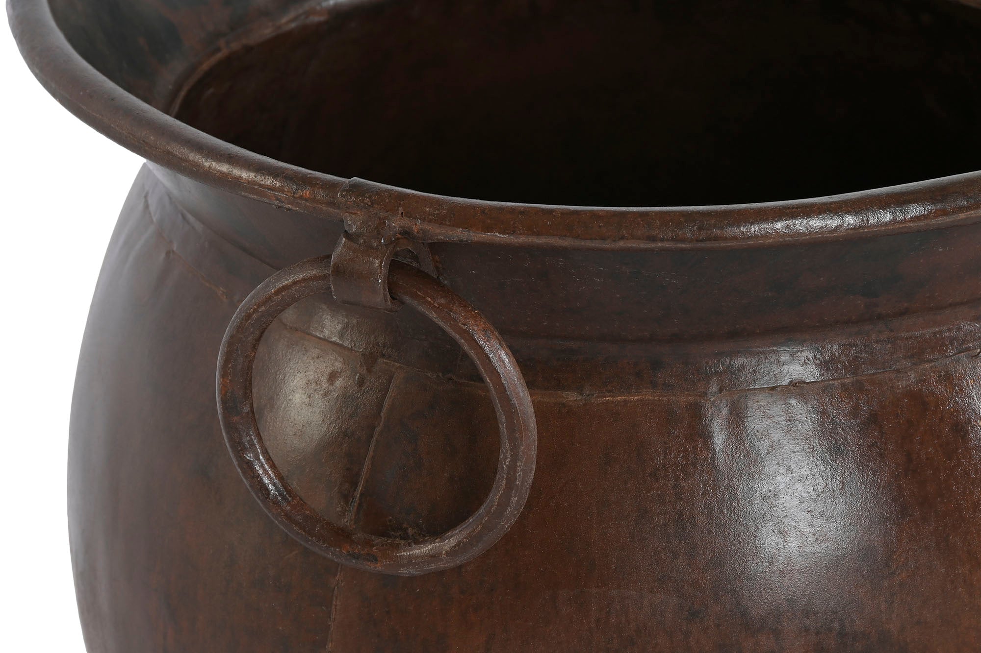 Anfora Hierro 46X46X44 Oxido Patinado Marron