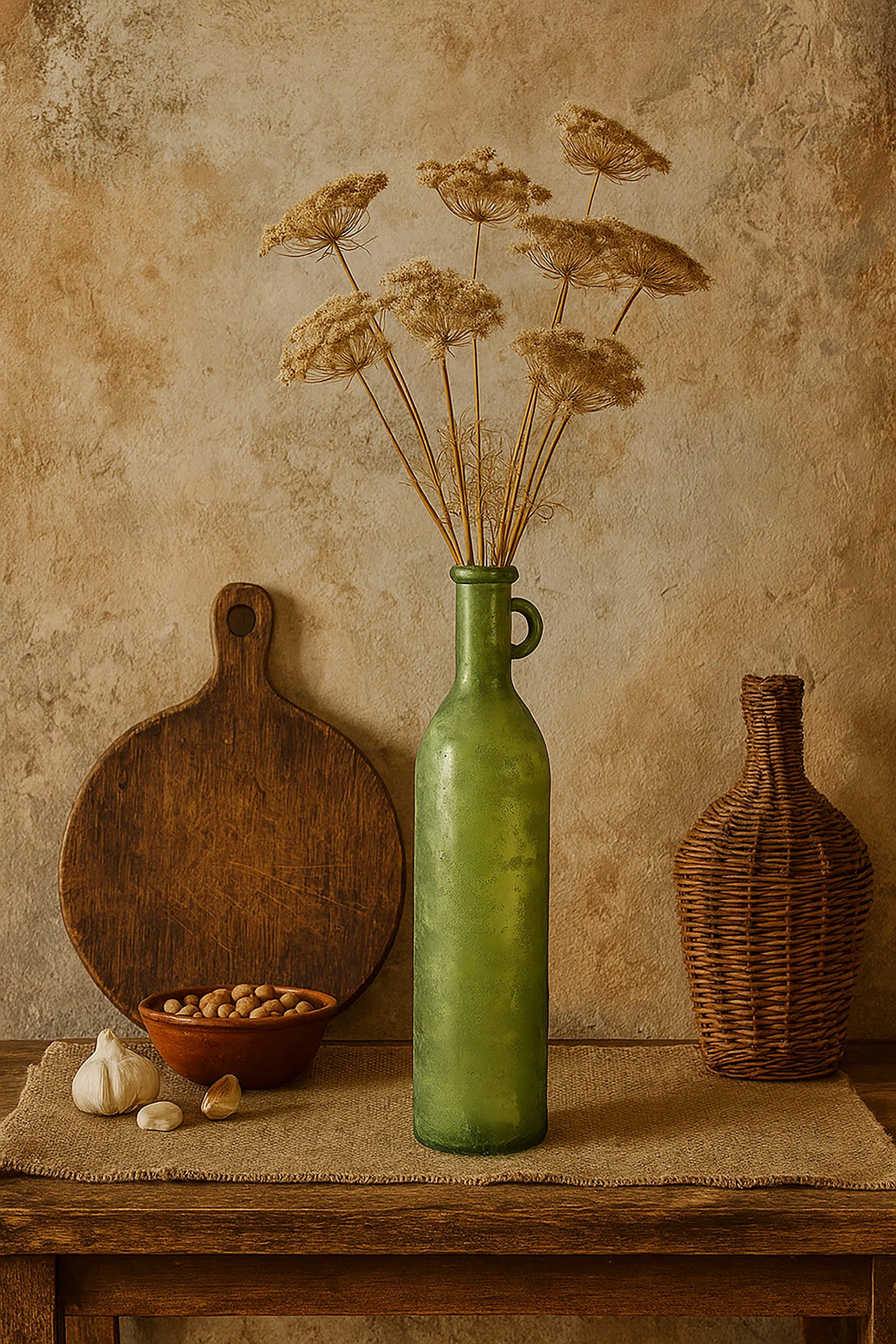 Jarron Cristal Reciclado 18X18X75 11L, Asa