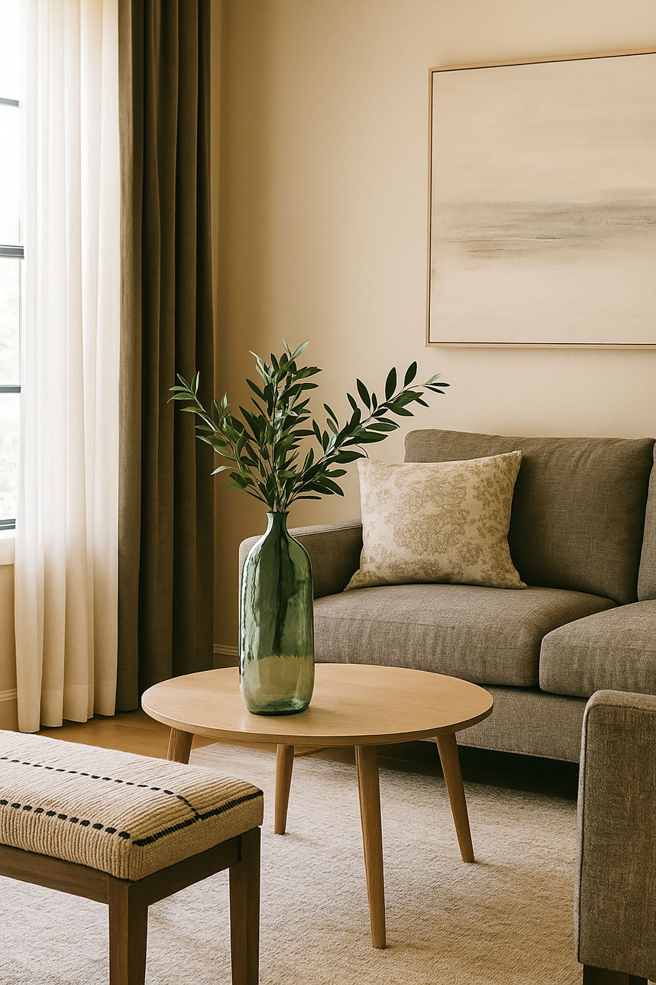 Jarron Cristal Reciclado 34X34X73 43L, Organico