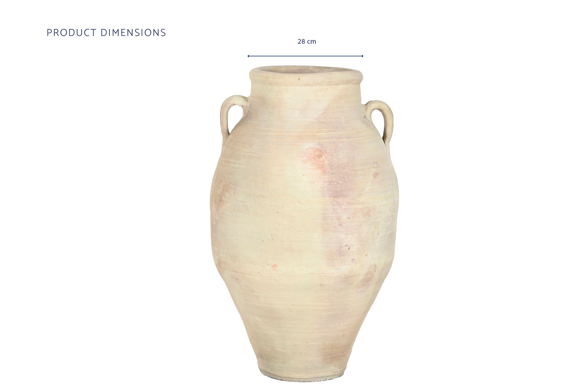 Anfora Terracota 55X55X96 47 Kg, 2 Asas Artesanal