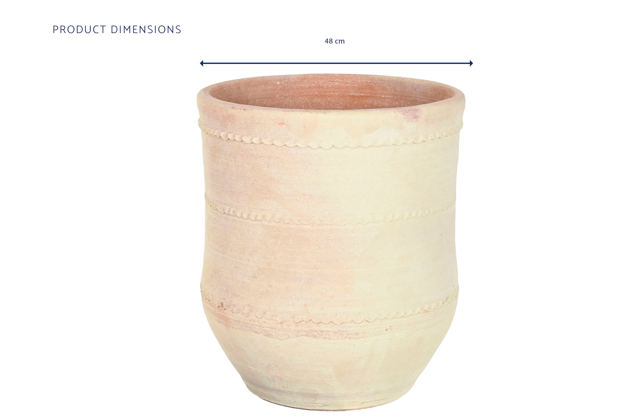 Anfora Terracota 52X52X60 23 Kg, Boca 48 Cm. Diam.