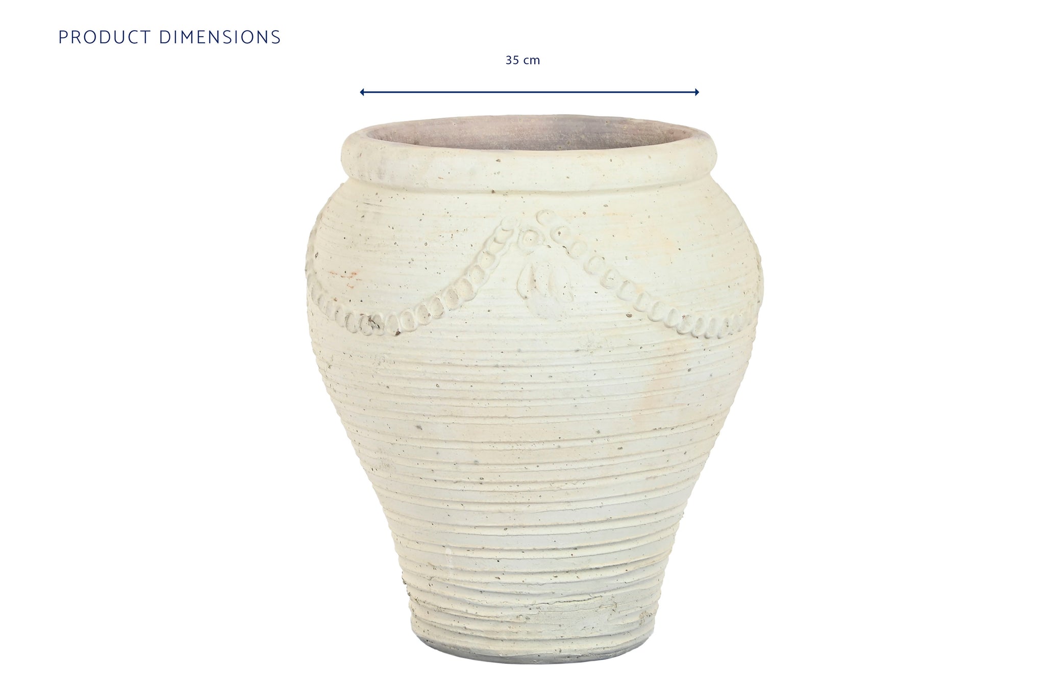 Anfora Terracota 48X48X57 23 Kg, Boca 35 Cm. Diam.