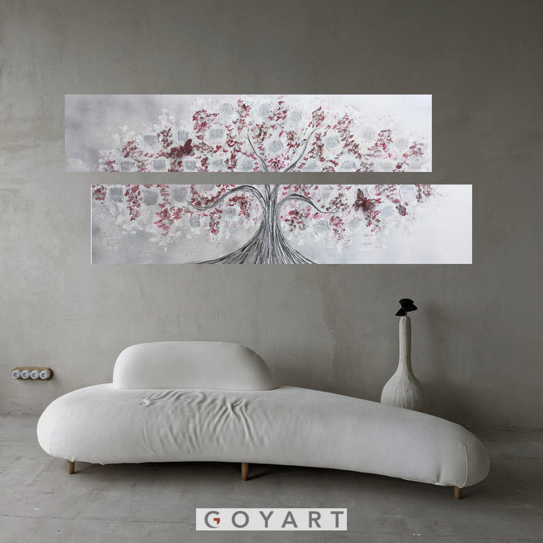 Original Hand-Painted Diptych Painting