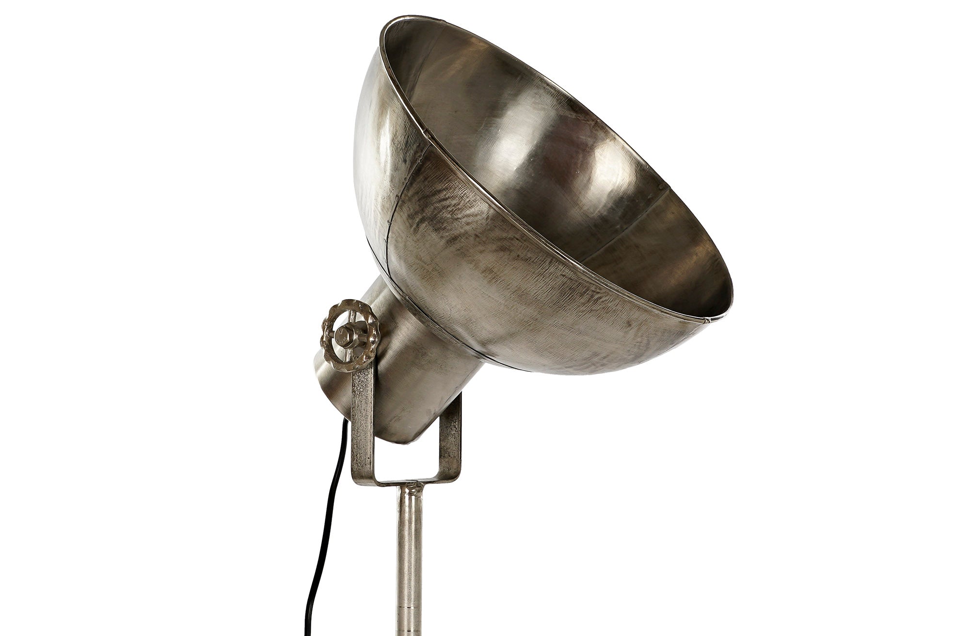 Lampara Pie Metal 74X61X182 Foco Plateado