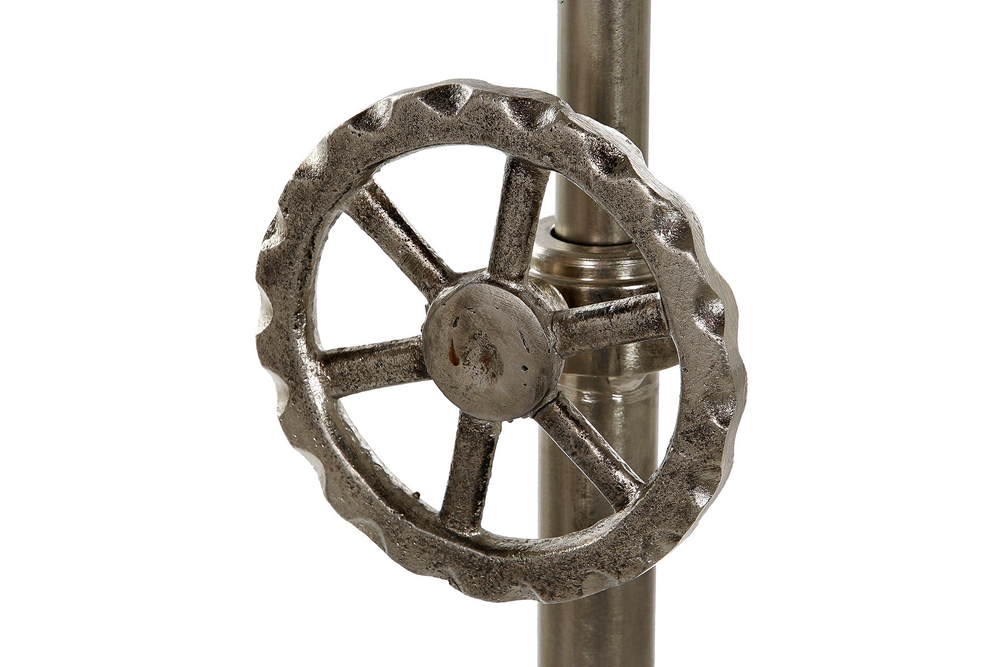 Lampara Pie Metal 74X61X182 Foco Plateado
