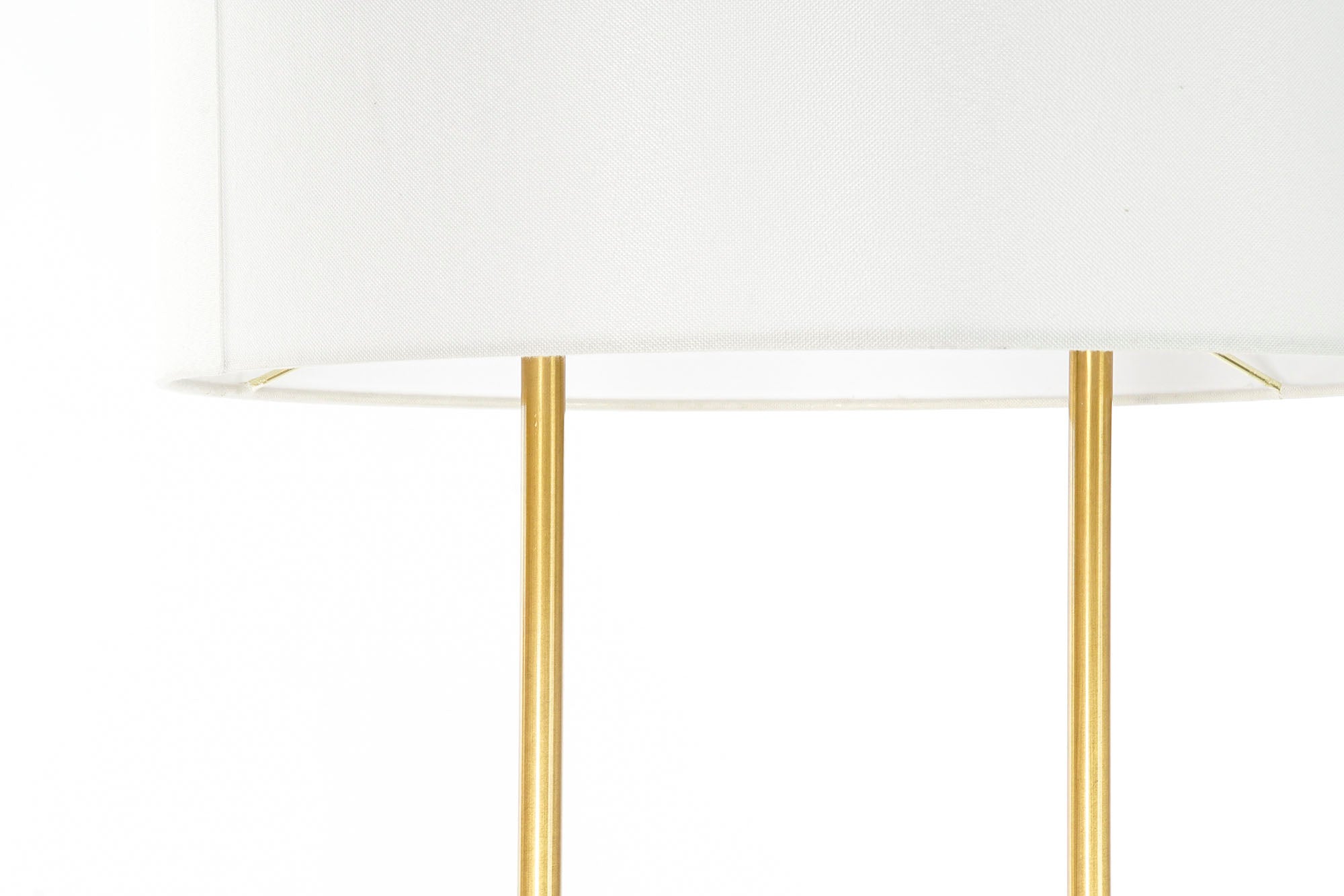 Luminária de chão em metal mármore 48x48x170 branca