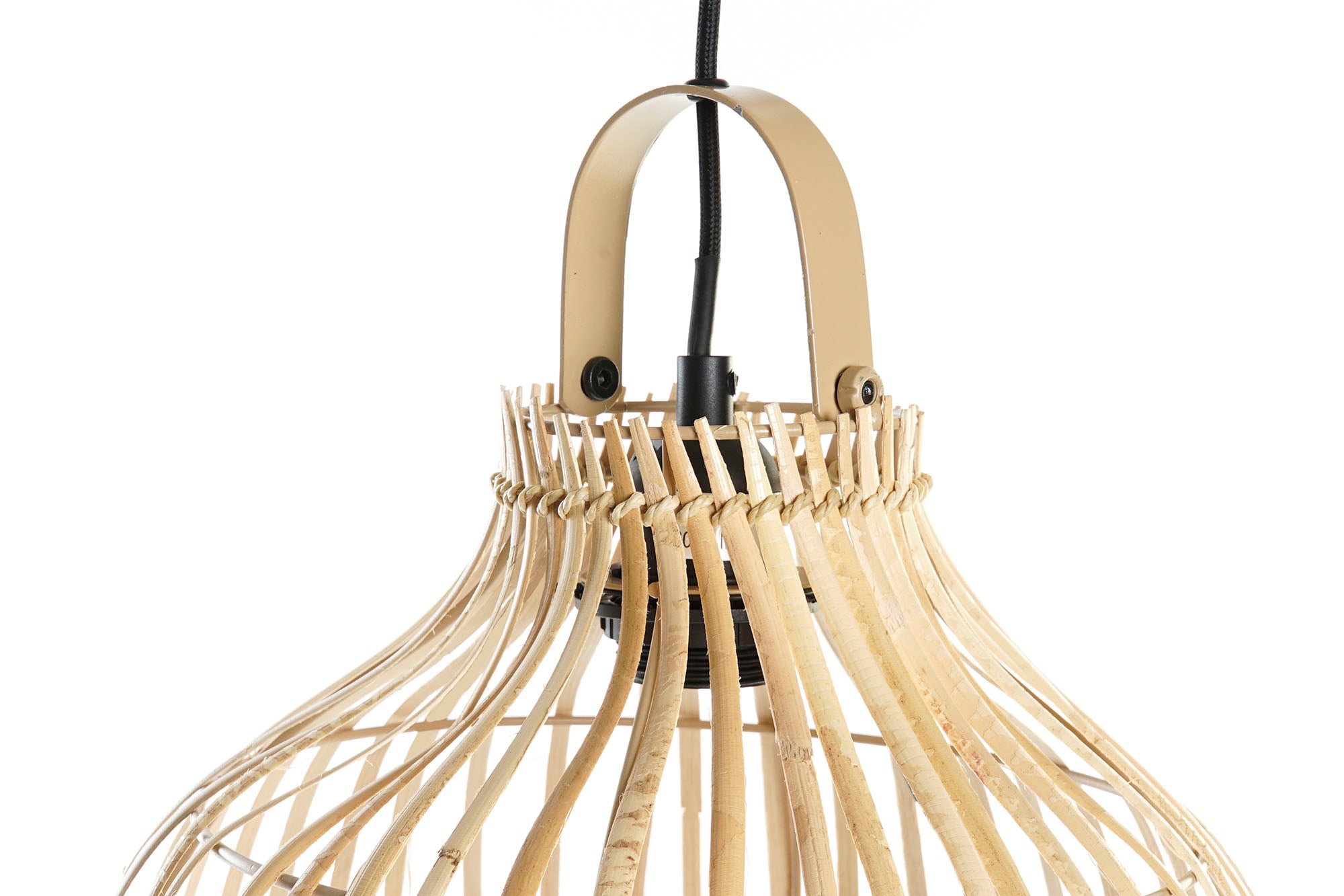 Metal Rattan Floor Lamp 40X40X160 Natural Bimbre