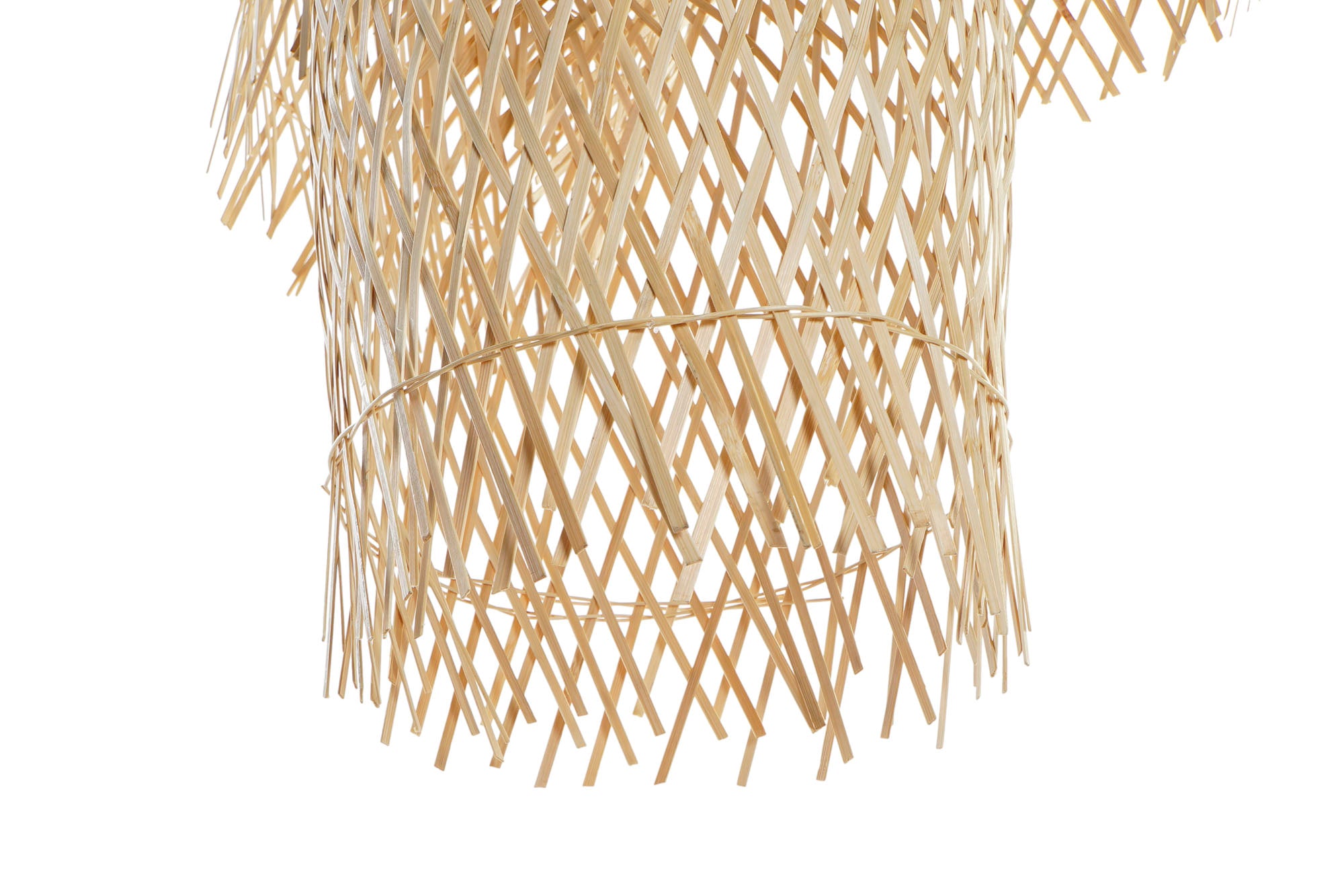 Luminária de teto de metal de bambu 30x30x94 E27 natural