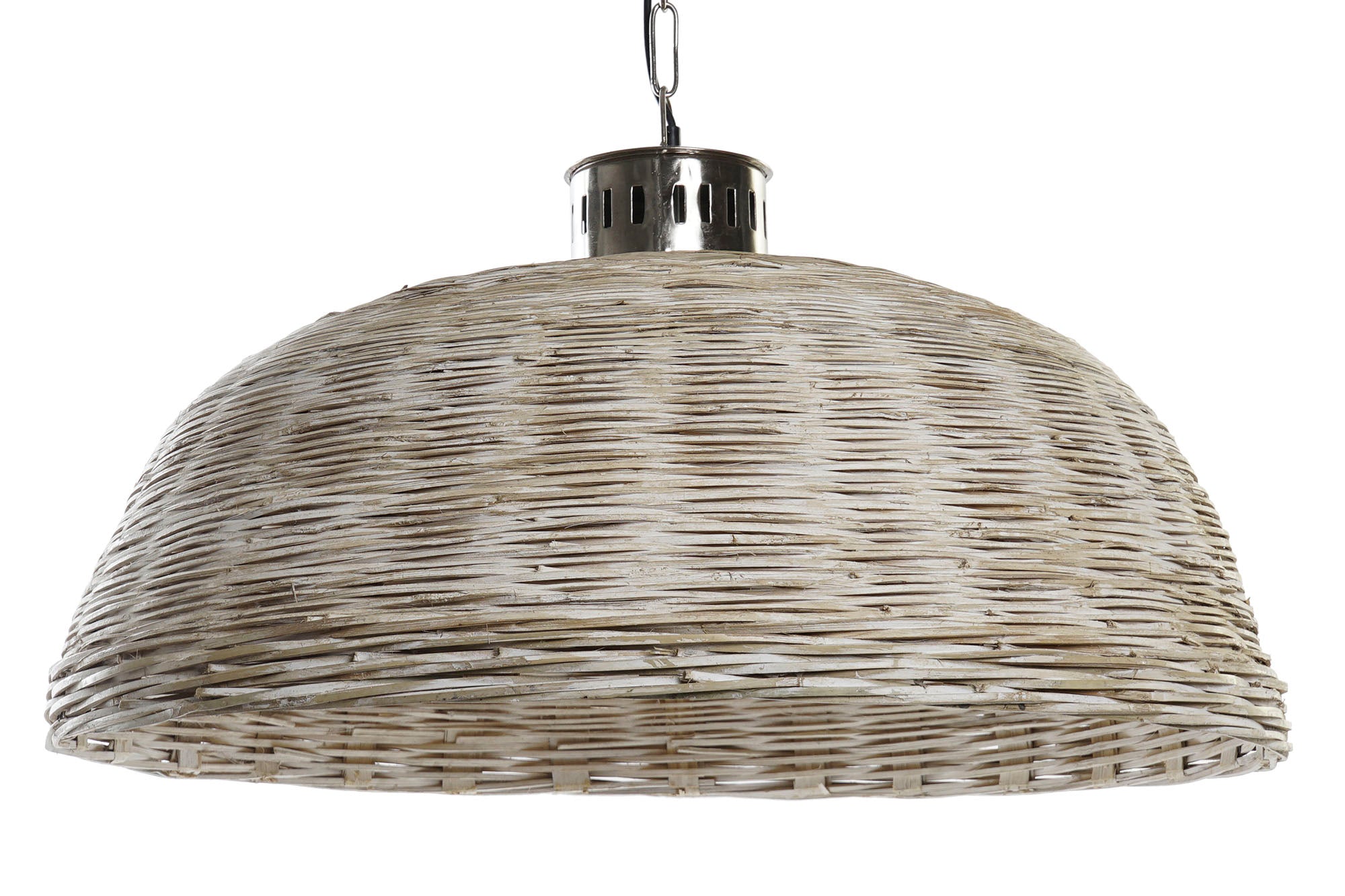 Lampara Techo Metal Ratan 80X80X47 Blanco