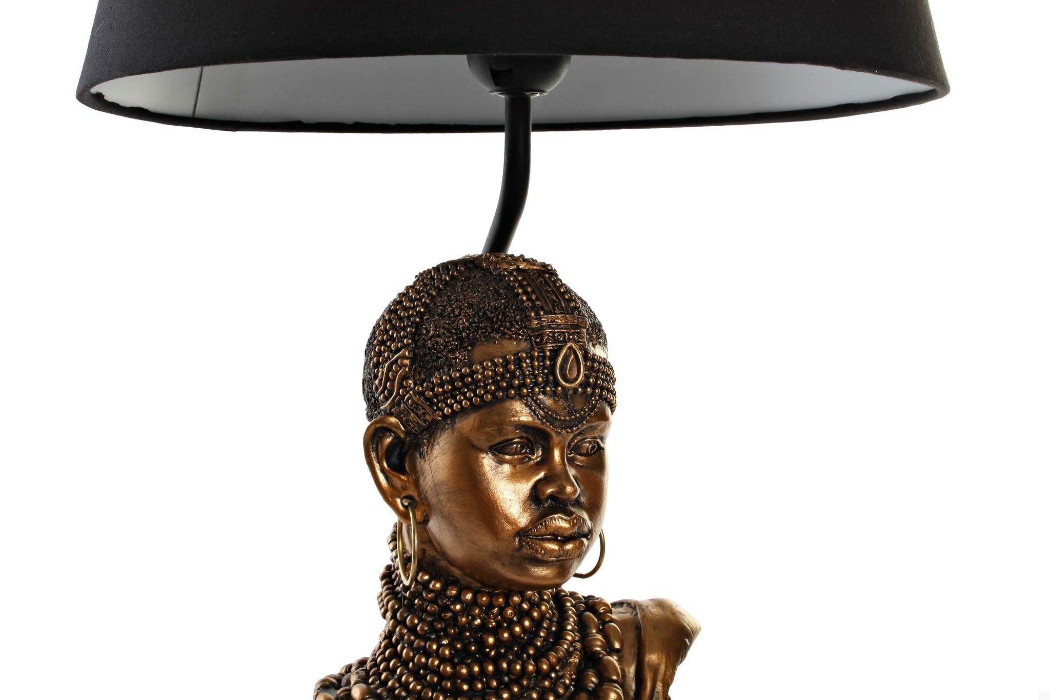 Luminária de mesa de resina africana 31X31X58