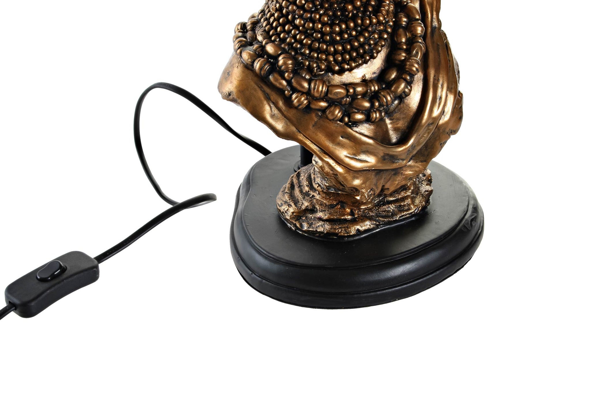 Luminária de mesa de resina africana 31X31X58