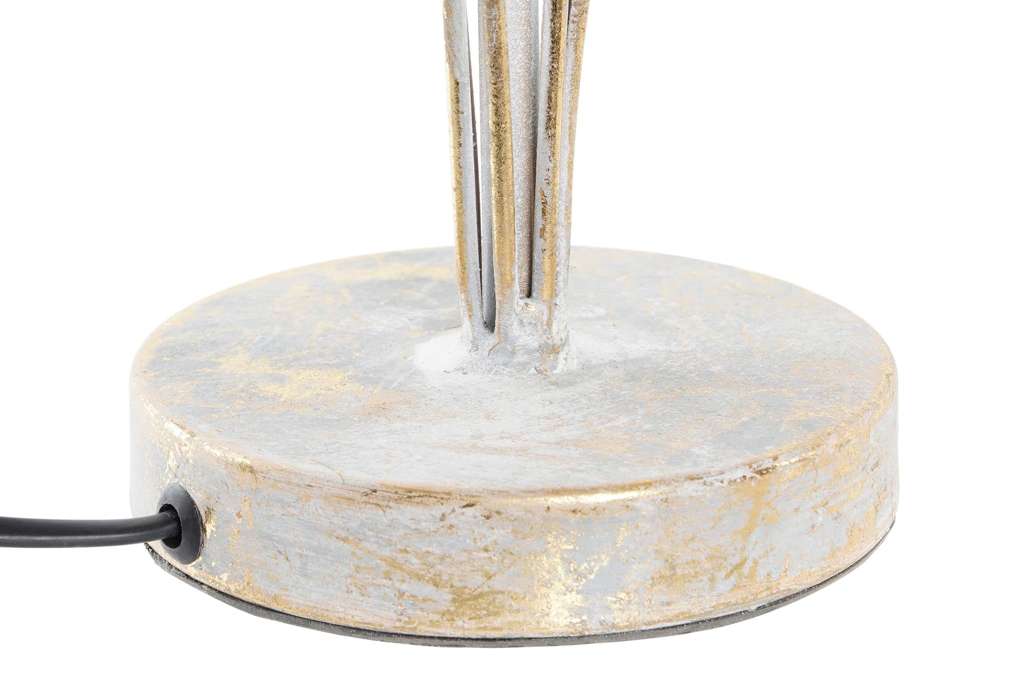 Lampara Sobremesa Metal 42X42X47 Hojas Decape Gris