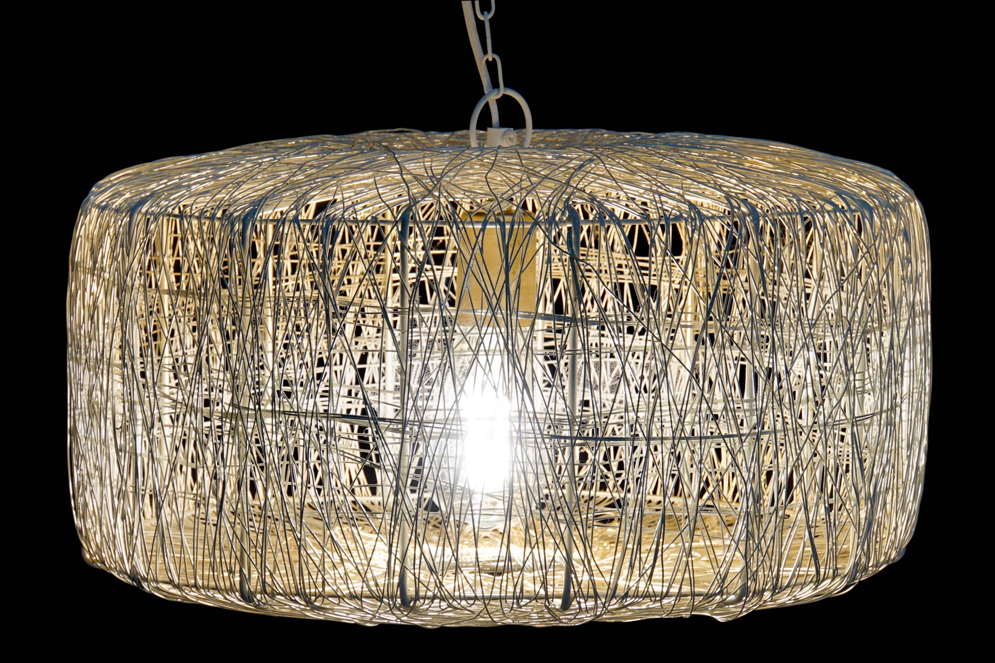 Lampara Techo Metal 46X46X23 Plateado